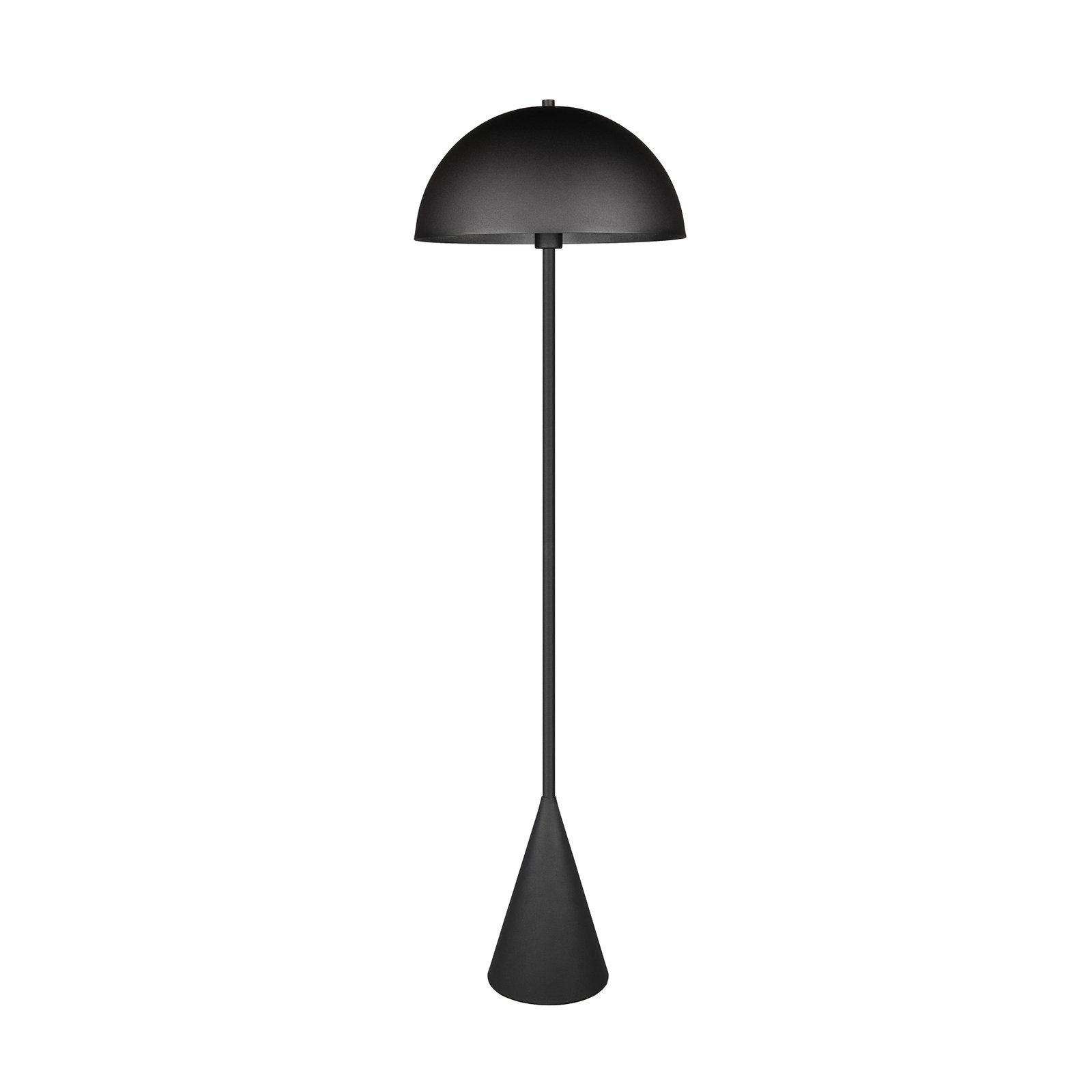 Lampe sur pied Alfie, noir mat, métal, E27