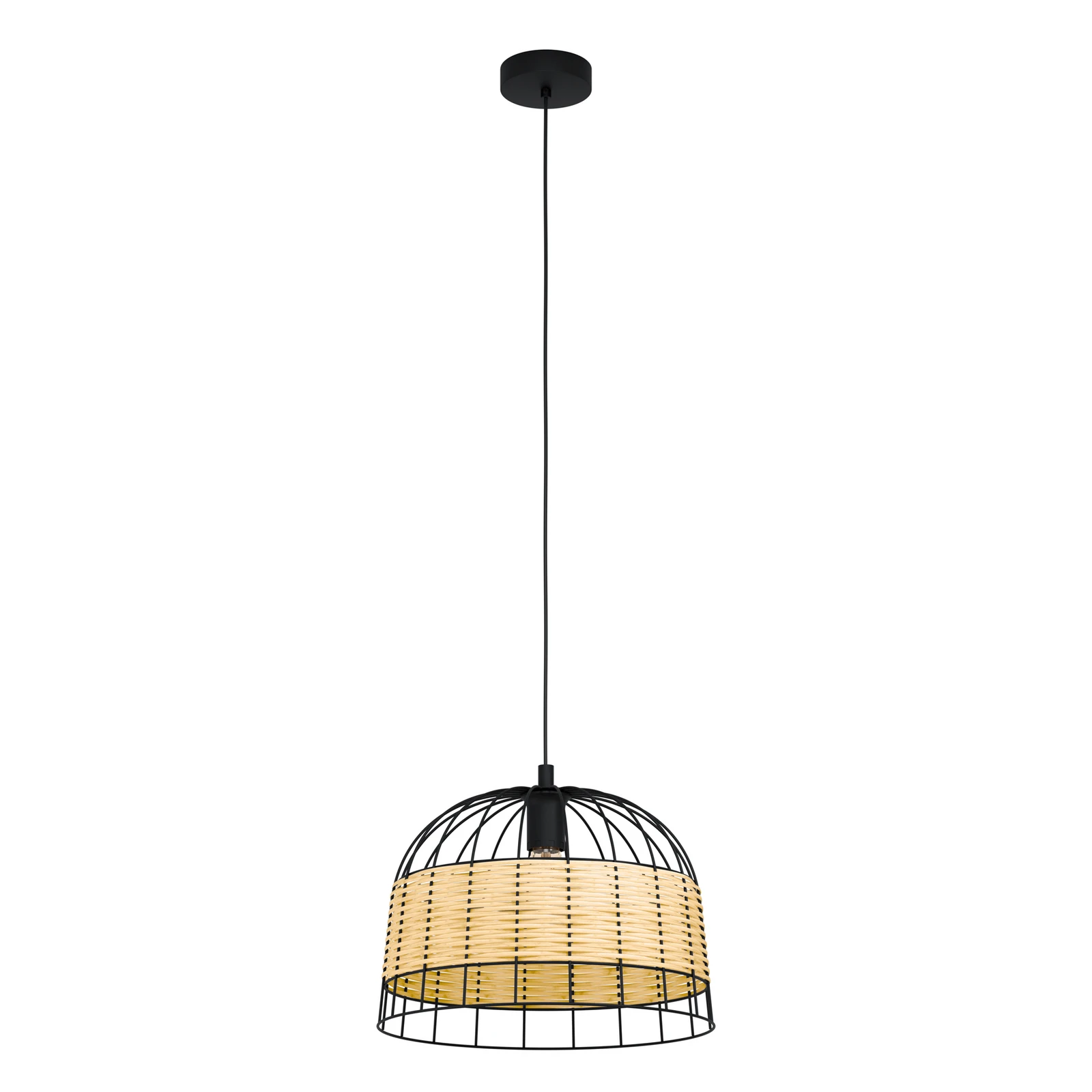 Anwick viseća svjetiljka od čelika/ratana, Ø 37 cm