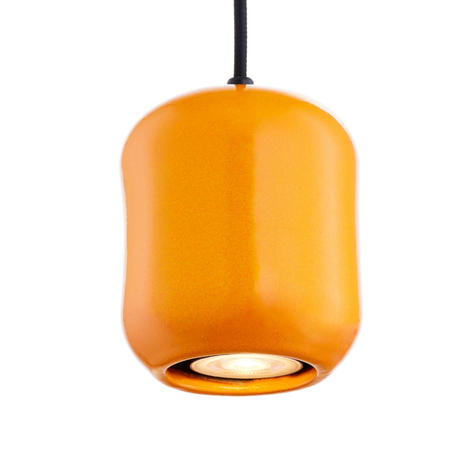 Hängeleuchte Ceramic Barell Länge 10 cm orange Keramik/Stahl Hängeleuchte Ceramic Barell Länge 10 cm orange Keramik/Stahl