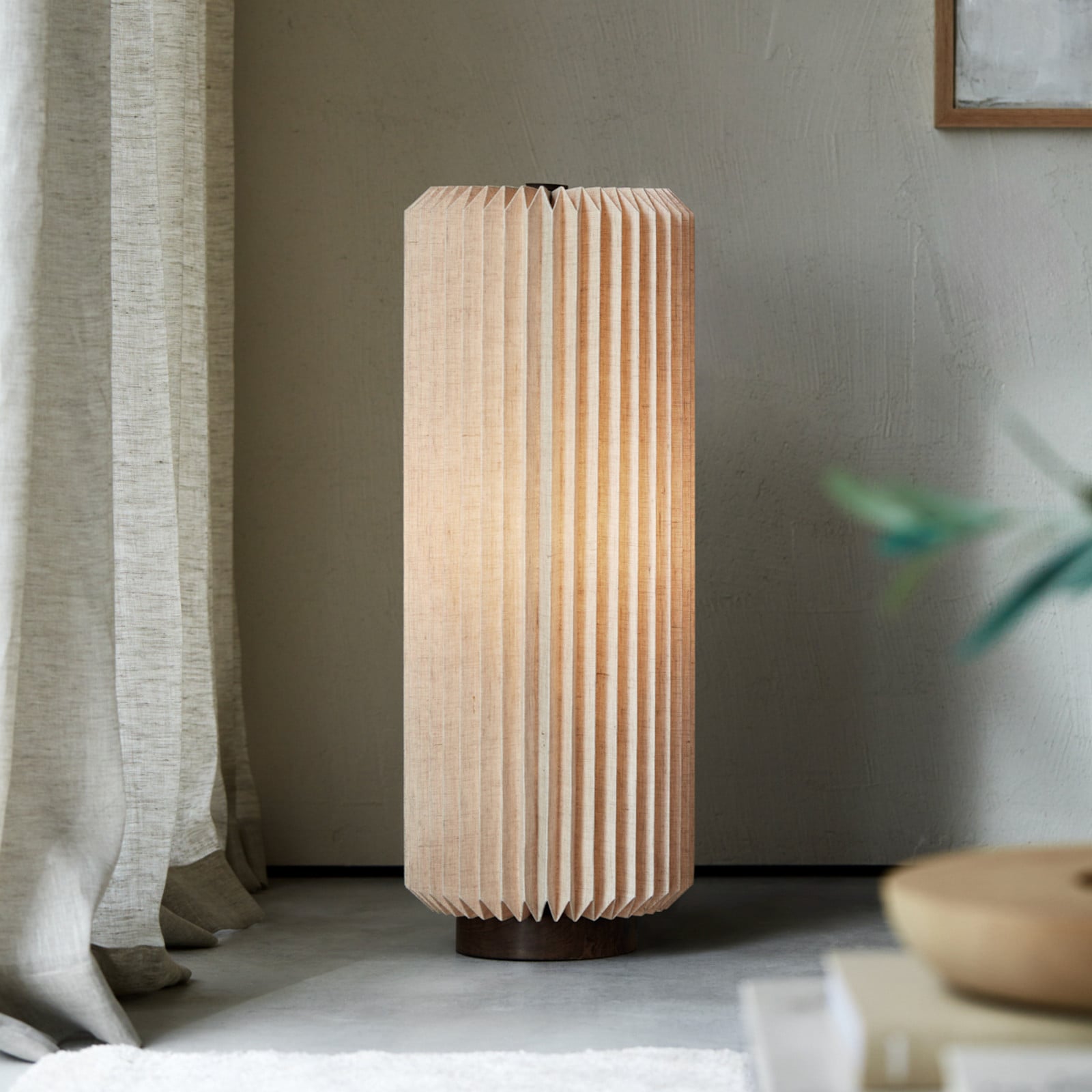 Alba gulvlampe, hør, natur, højde 72 cm Watt & Veke - Soveværelse - Design - Stof / tekstil - Cylinder billede