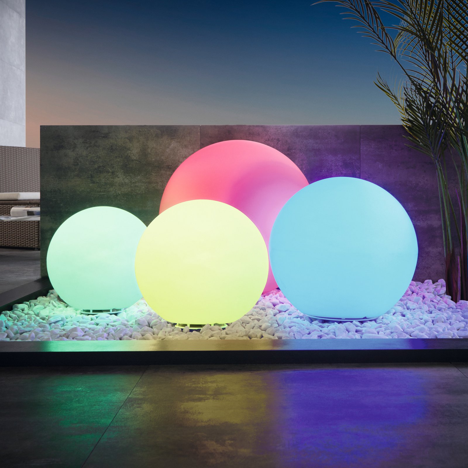 EGLO connect Monterolo-Z Lámpara decorativa exterior LED Ø30cm EGLO connect Monterolo-Z Lámpara decorativa exterior LED Ø30cm