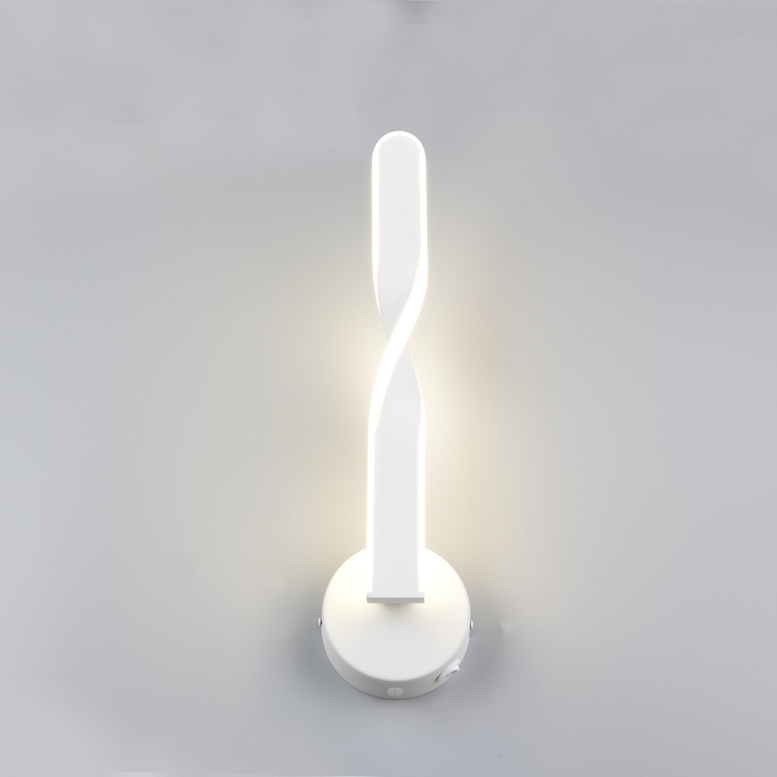 LED-Wandleuchte Ginko, weiß matt, Metall, Höhe 45,5 cm