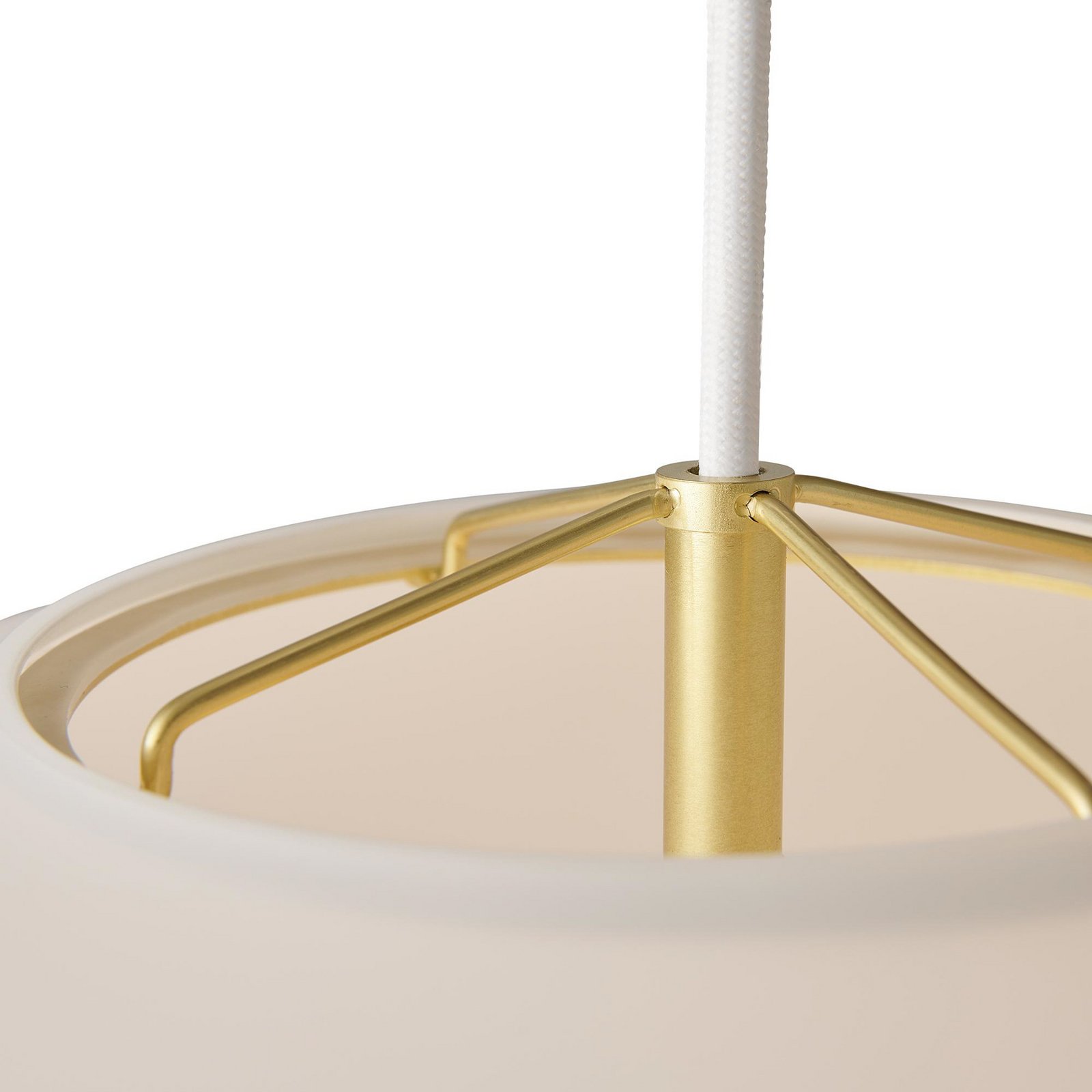Navone hanglamp, wit, glas, Ø 40 cm, 1-lamp