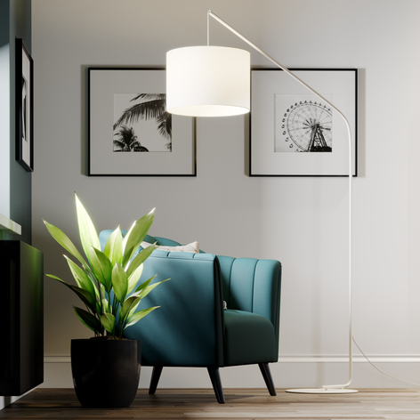 Viskan - lampada da pavimento bianca ad arco