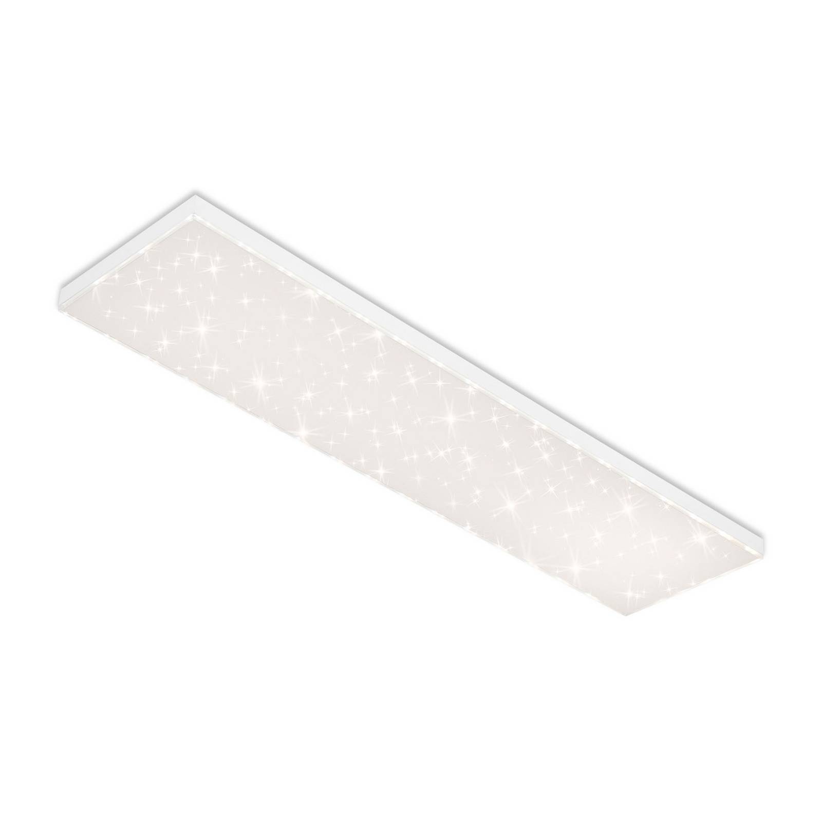 Briloner Frameless LED starry sky CCT, 120 x 30 cm, for Living / Dining Room, metal, plastic, 38 W, L: 119.5 cm, W: 29.5 cm, H: 6.9 cm