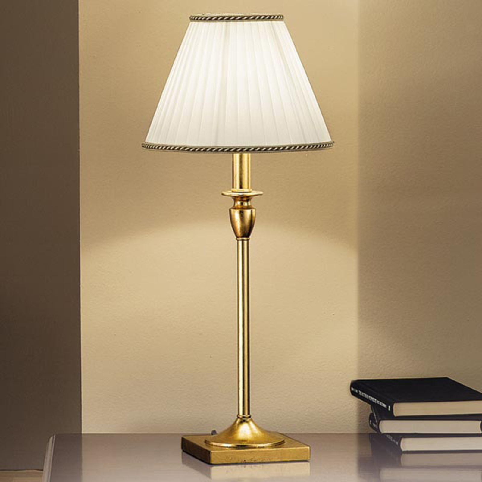Stylowa lampa stołowa DONATA, śr. 25,4 cm
