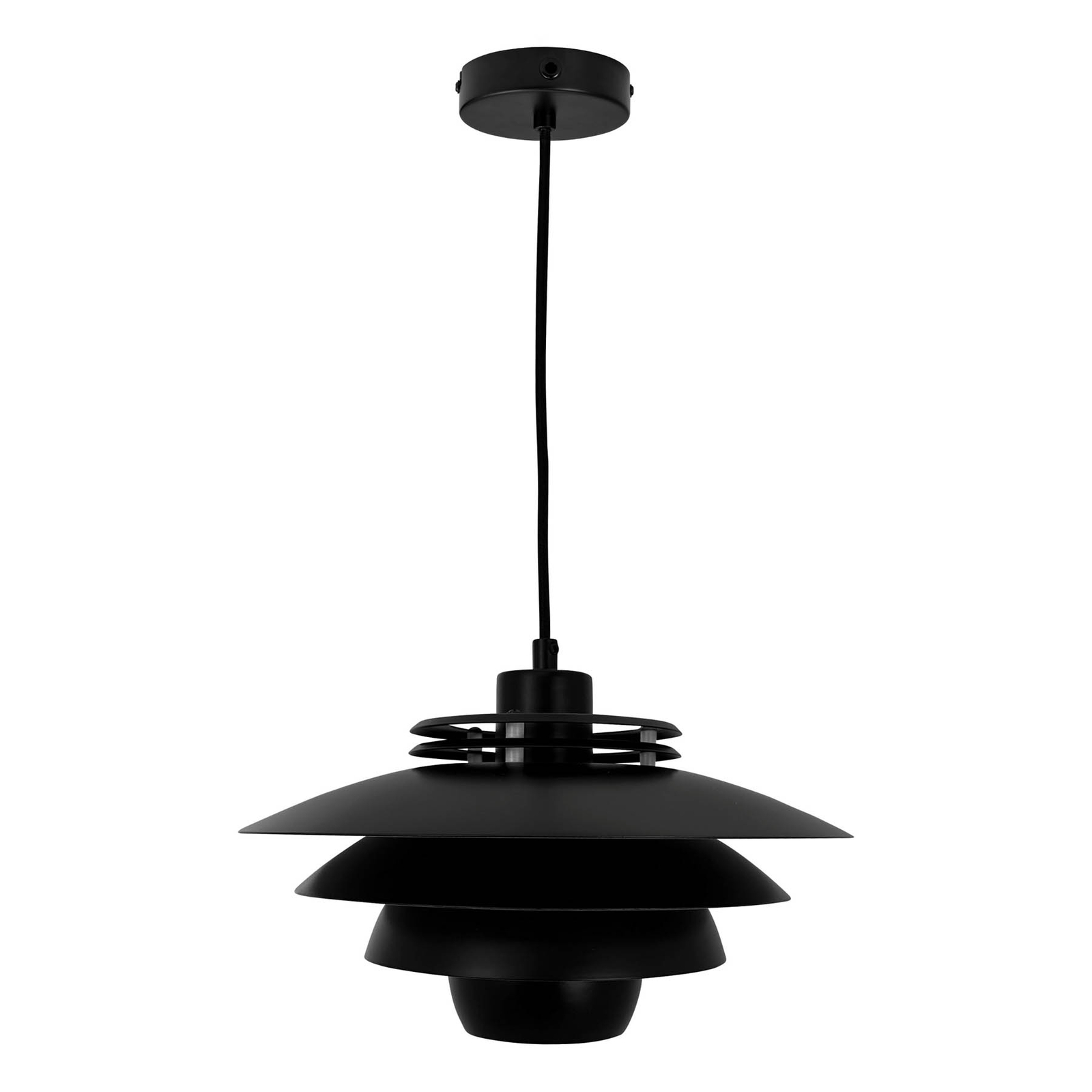 Dyberg Larsen viseća lampa Ejka mini, crna, Ø 30 cm, metal