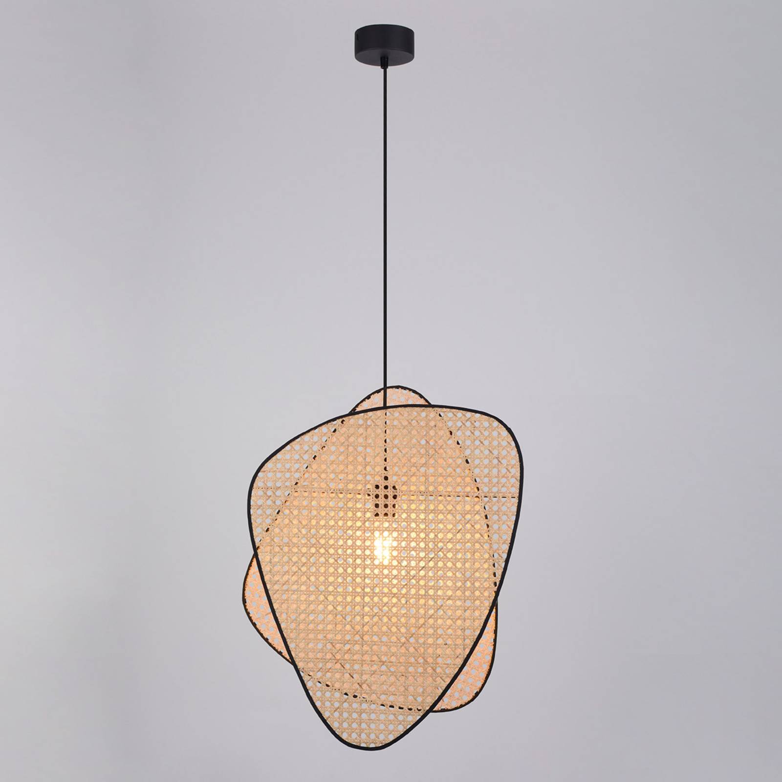 MARKET SET lampa wisząca Screen S, 58 cm, naturalny, rattan