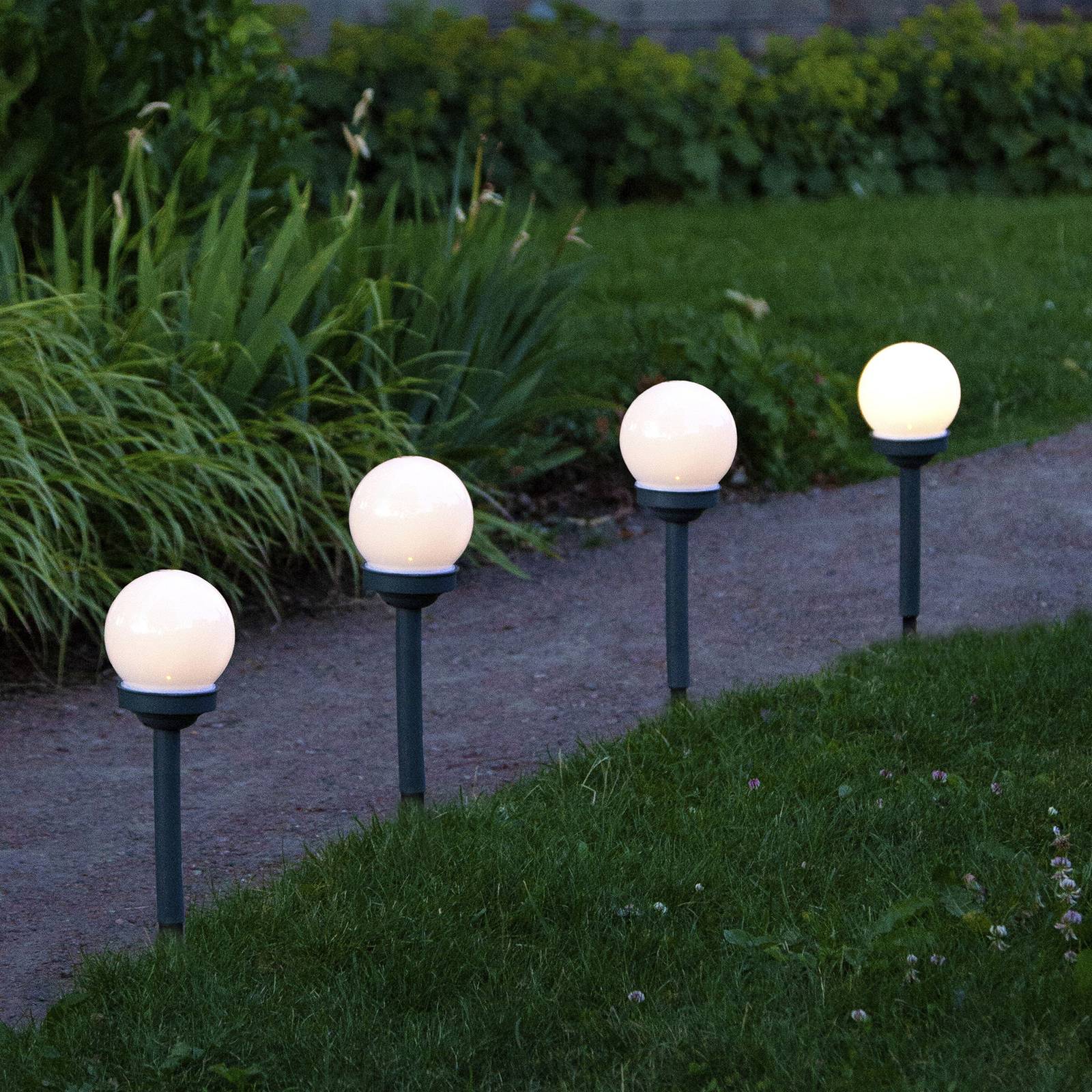 Zdjęcia - Naświetlacz LED / lampa zewnętrzna Star Trading Lampa cokołowa LED Globus zestaw 4 szt. 