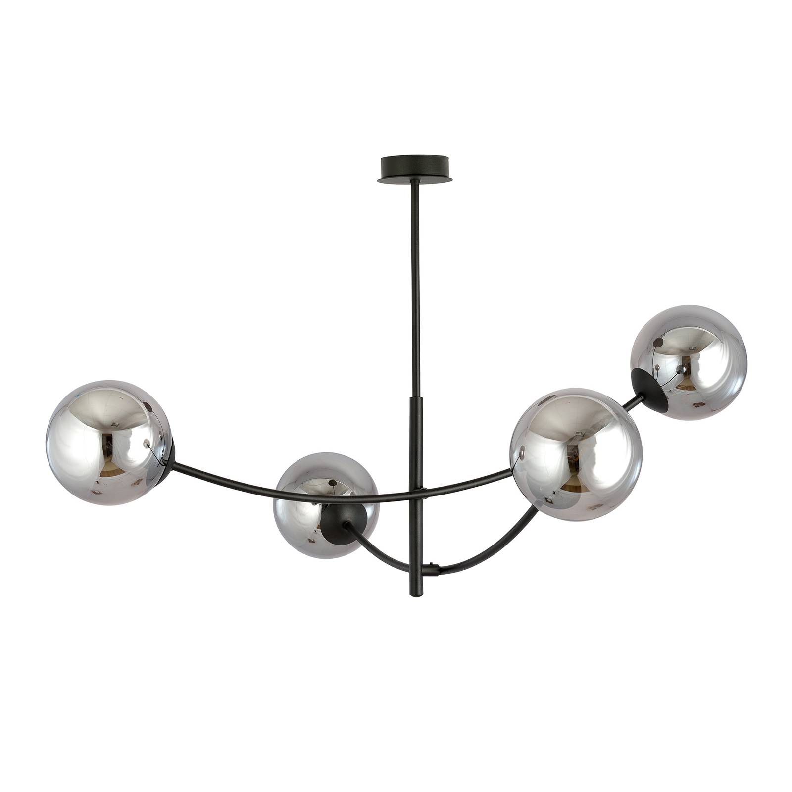 Lampa sufitowa Hunter czarna/grafitowa 4-pkt.