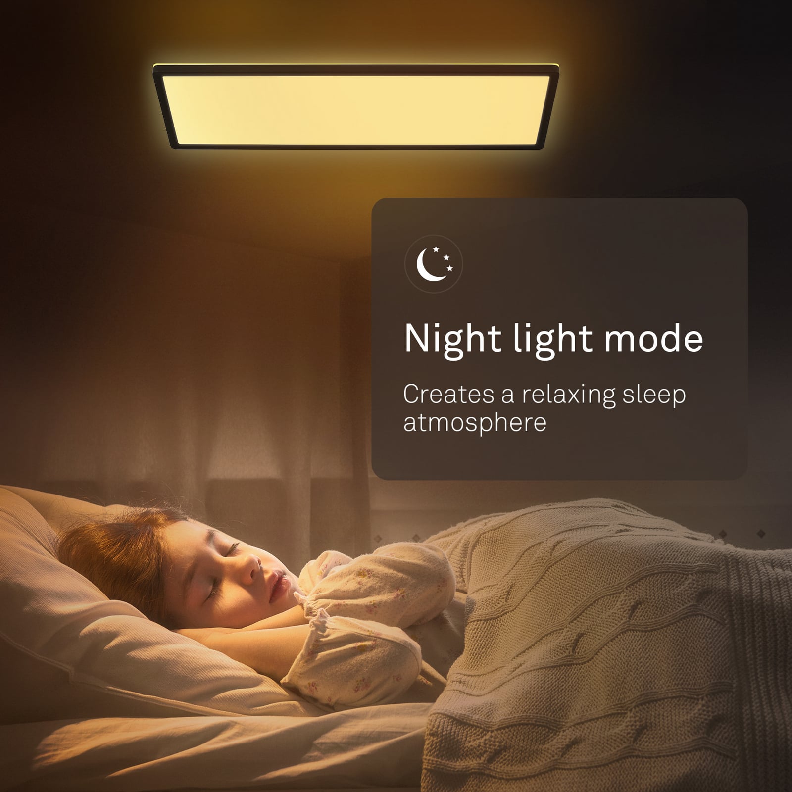 Pannello LED Shallow Remote CCT, 58 x 20 cm, nero, retroilluminazione