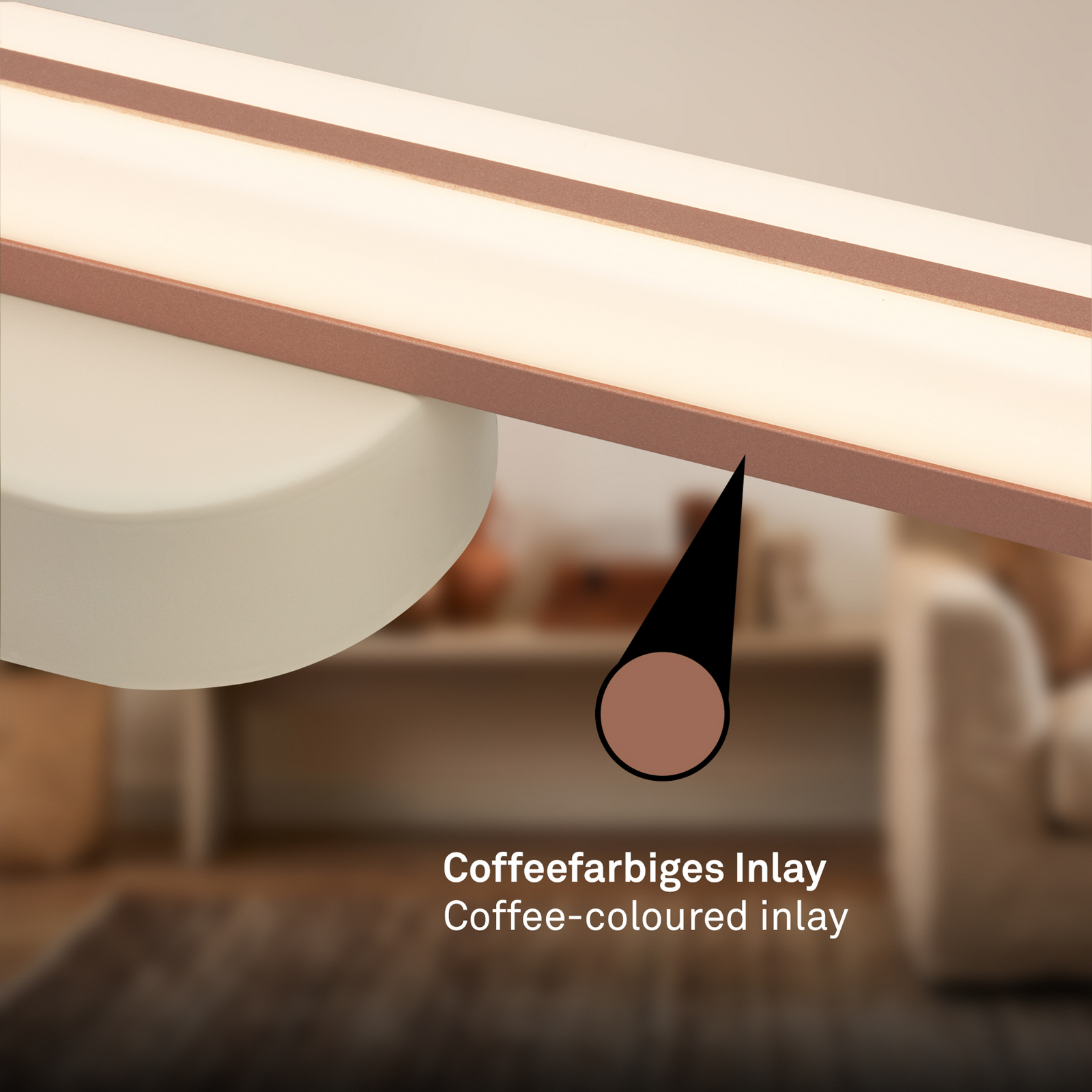 Ruth LED wall light, light grey/brown, height 60 cm, 3,000 K Ruth LED wall light, light grey/brown, height 60 cm, 3,000 K