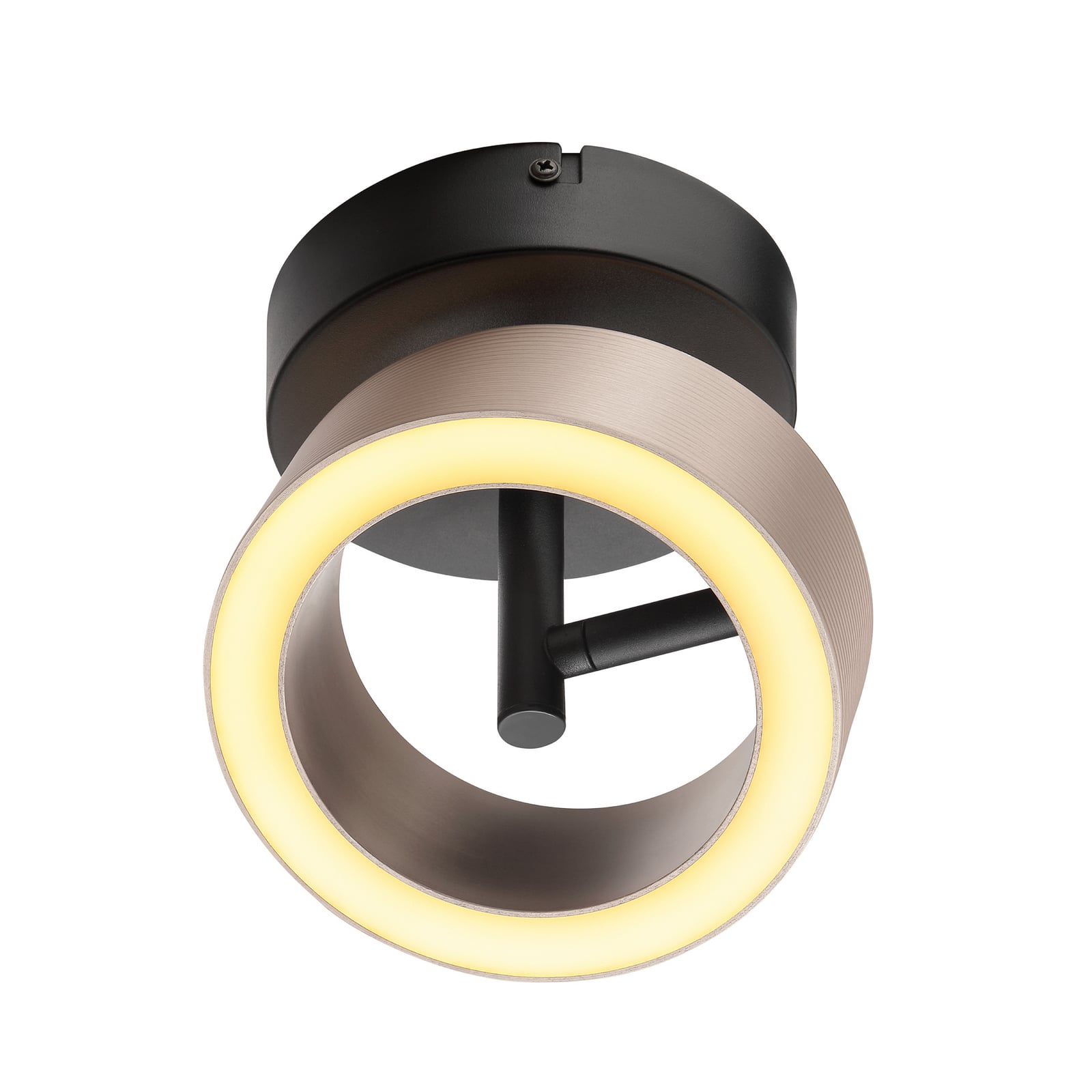 LED-uplight Axion, svart/brun, Ø 15 cm, Memory, CCT LED-uplight Axion, svart/brun, Ø 15 cm, Memory, CCT