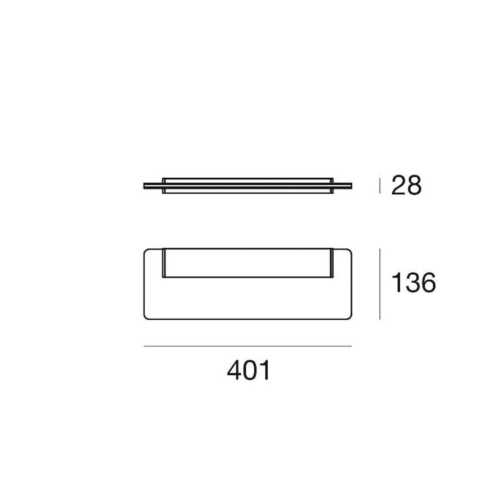 Kinkiet LED Skinny, aluminium anodowane, aluminium, PMMA, góra/dół