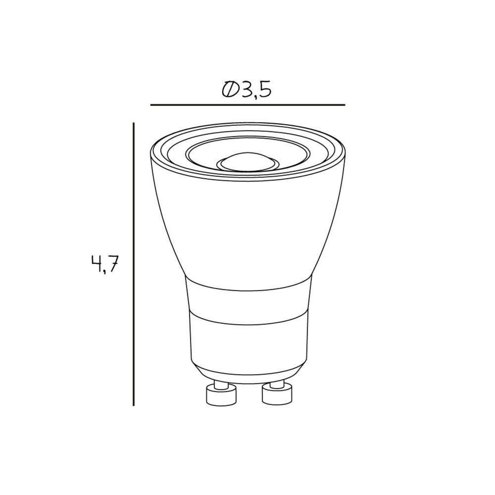 Lâmpada Mini Spot LED 5W (400lm) 3000K Dim. GU10 - Design by Us