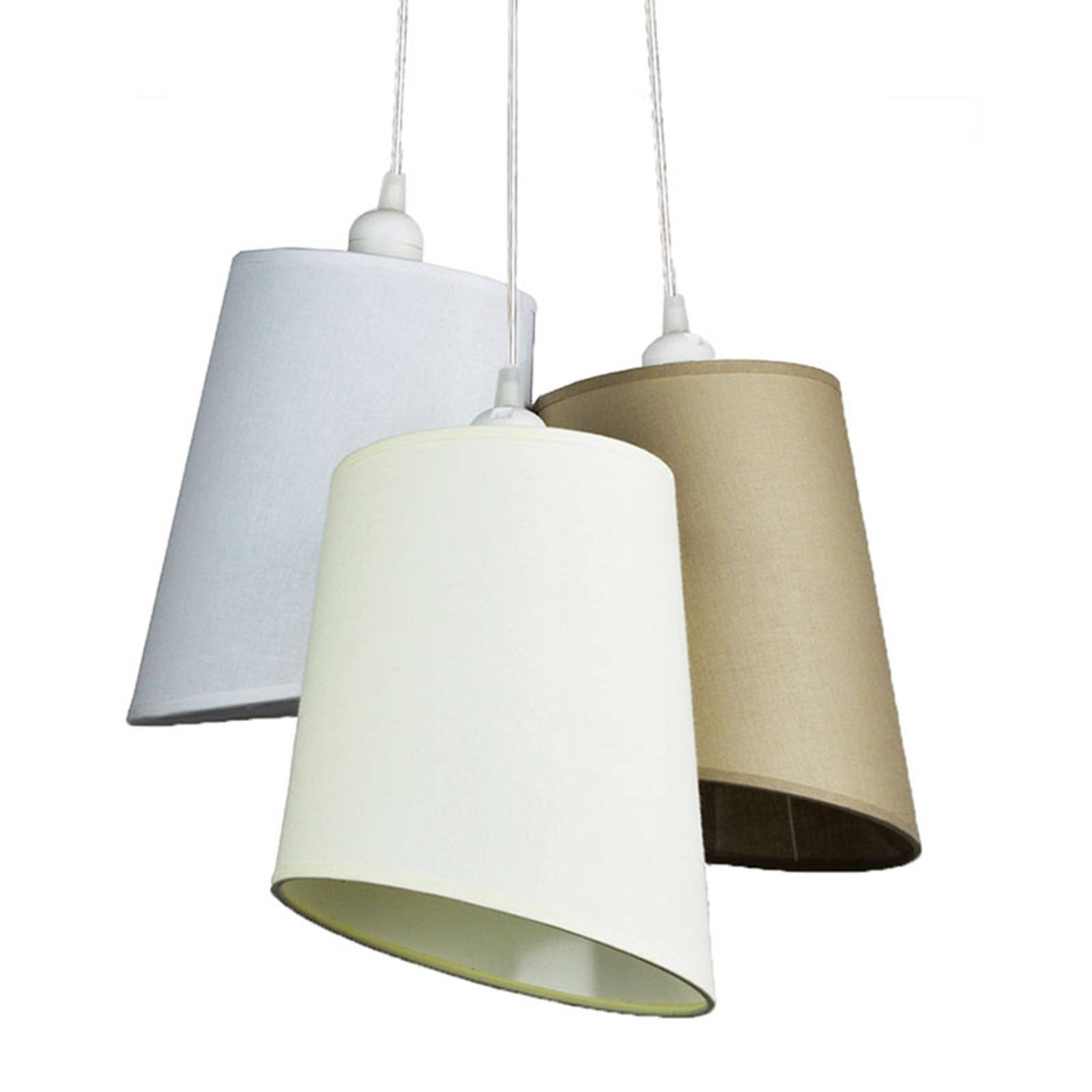 Lampa wisząca Verona biała 3-pkt. biała/écru/beż