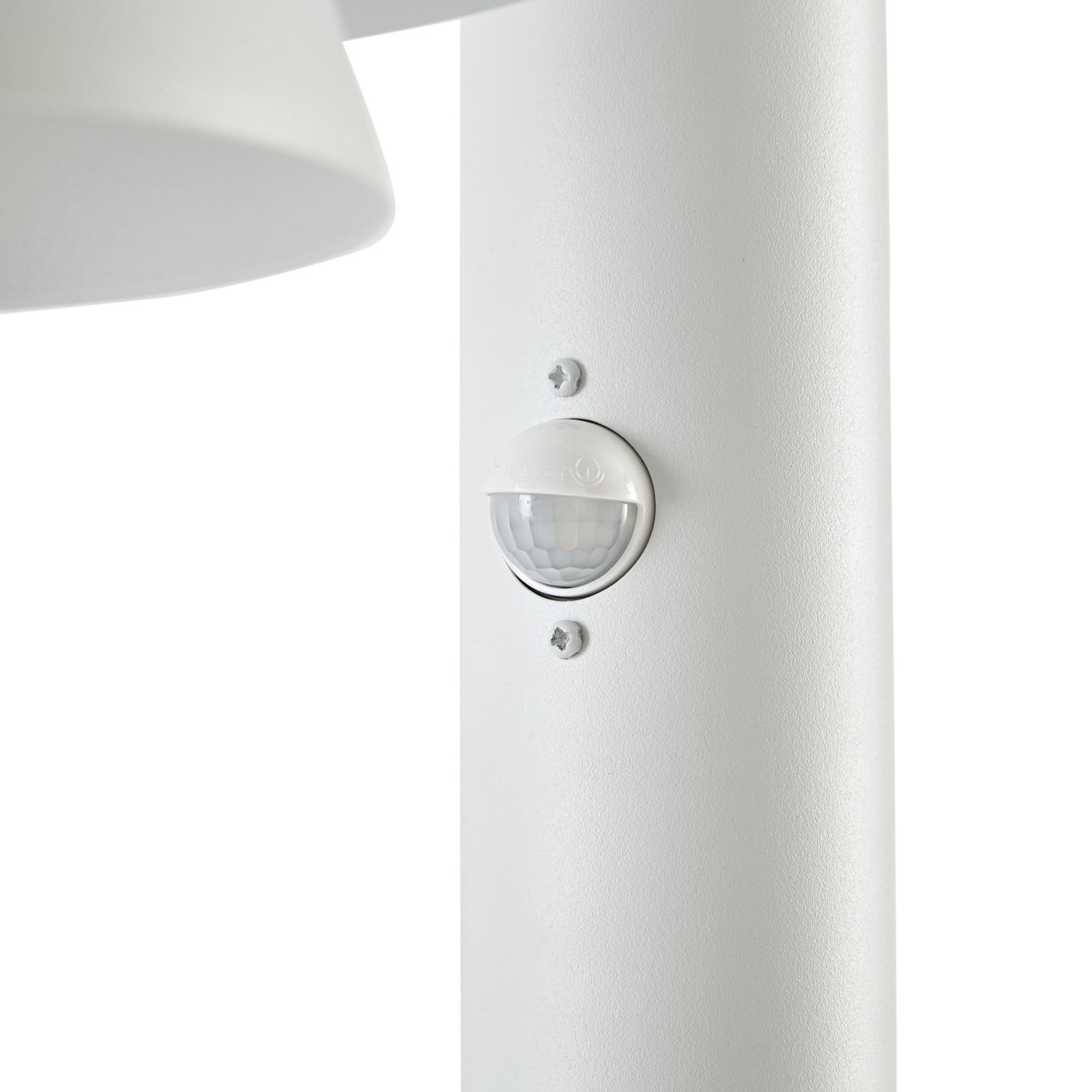 Montaro LED-Wegeleuchte, weiß, 100 cm, Sensor, Aluminium, IP54 - Lucande
