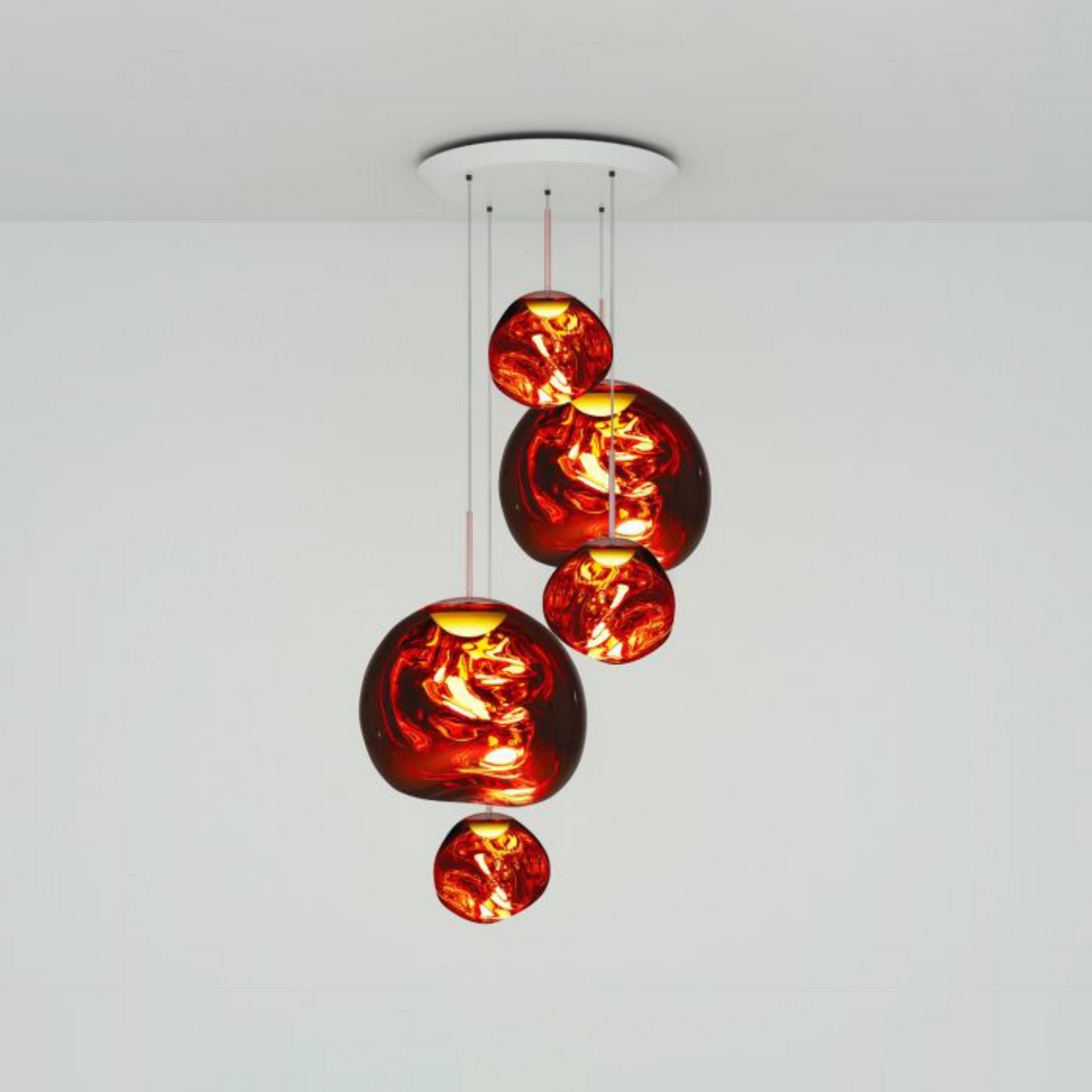Melt Large Round Hängelampe Ø 95 cm kupfer - Tom Dixon