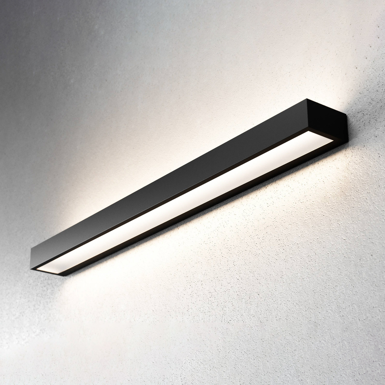 Kinkiet LED Mera, szerokość 80 cm czarny, 3 000 K