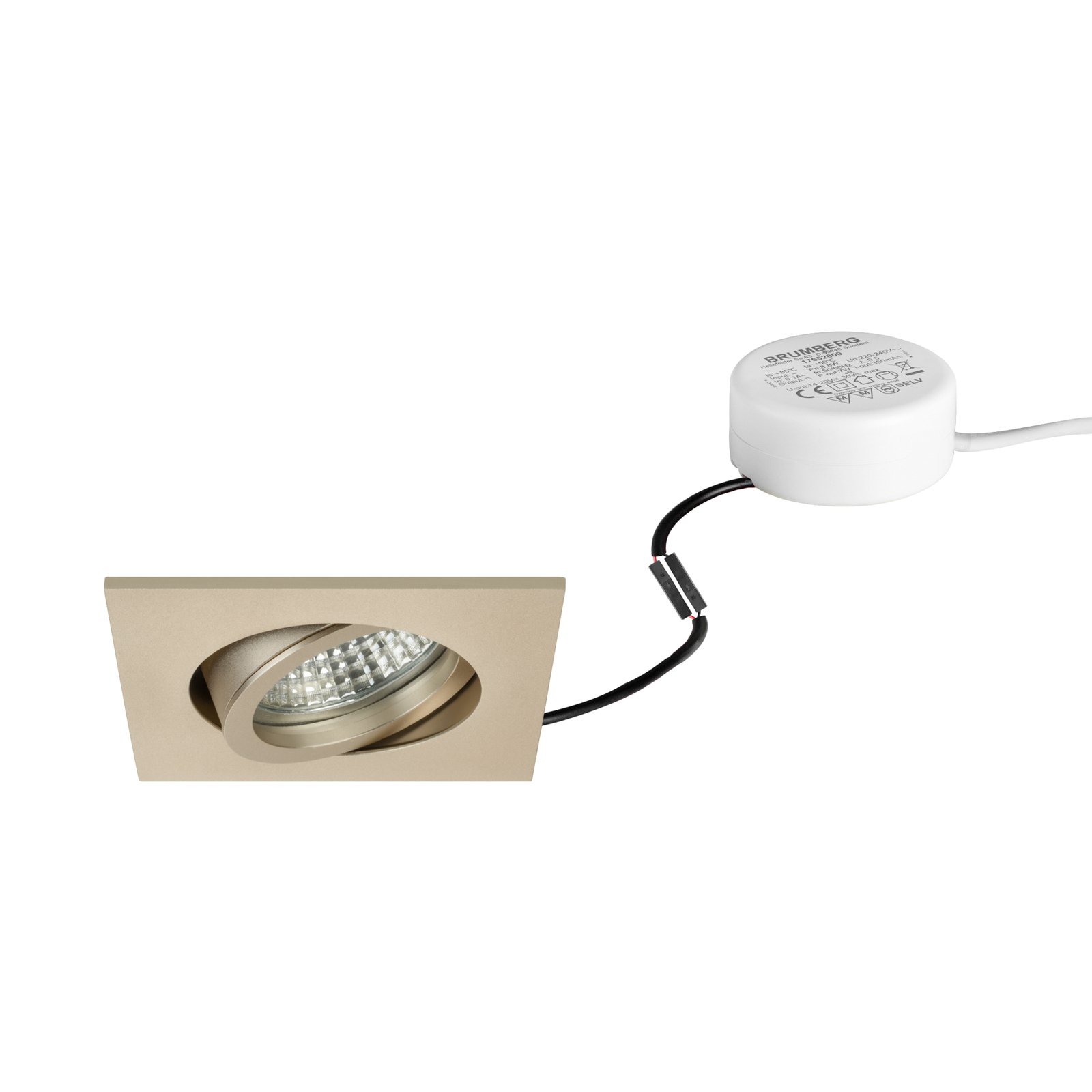 BRUMBERG LED прожектор за вграждане Tirrel-S, RC, кръгъл драйвер, светло
