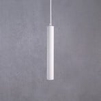 Slim LED pendant light, white, aluminium, 2,700 K