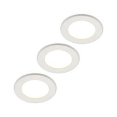 Prios LED süllyesztett lámpa Cadance, fehér, 12 cm, 3 darabos készlet, CCT