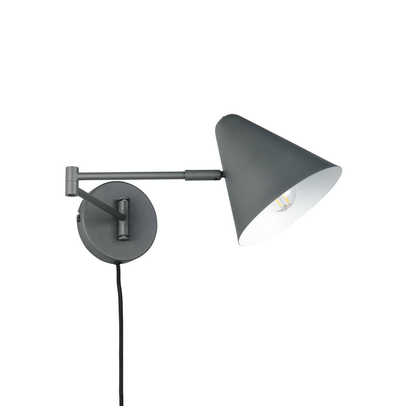 Wandleuchte Cosima, anthrazit, Ausladung 54 cm, Metall