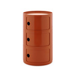 Componibili Big Container, oransje, 3 elementer, høyde 69,5 cm - Kartell
