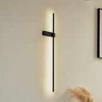 Lindby LED seinavalgusti Natsumi, must, alumiinium, 90 cm