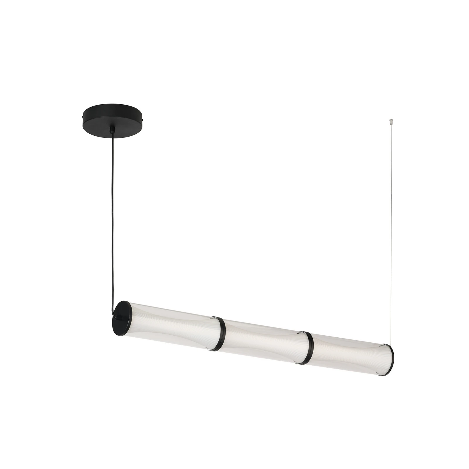 Suspension LED OSRAM Decor Squeeze, noire, 101 cm, verre