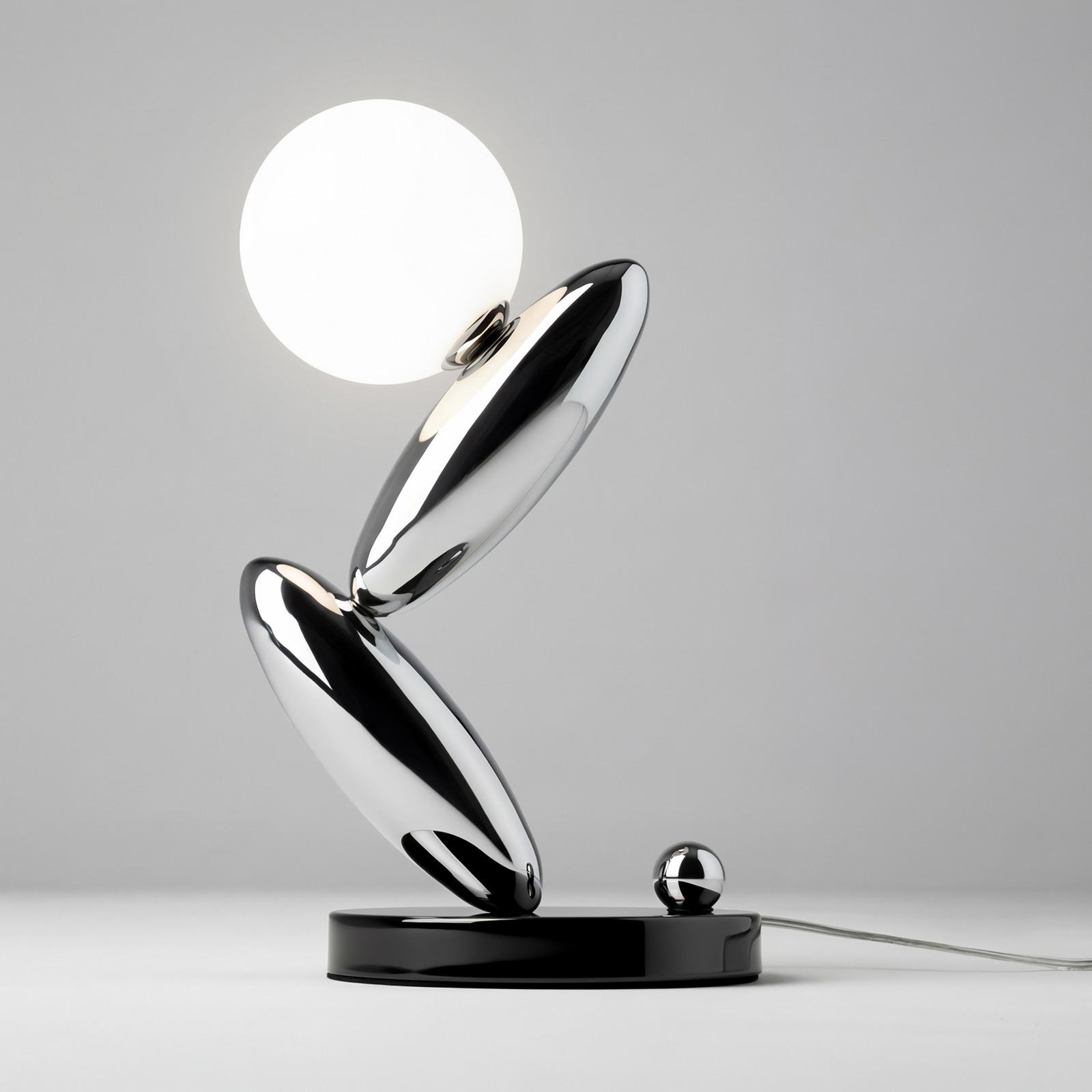 Maytoni Lampa de birou cu LED RESONANCE platină/opal 37 cm metal/sticlă dimabilă - Camera de zi / sufragerie - Modern - platină alb opal