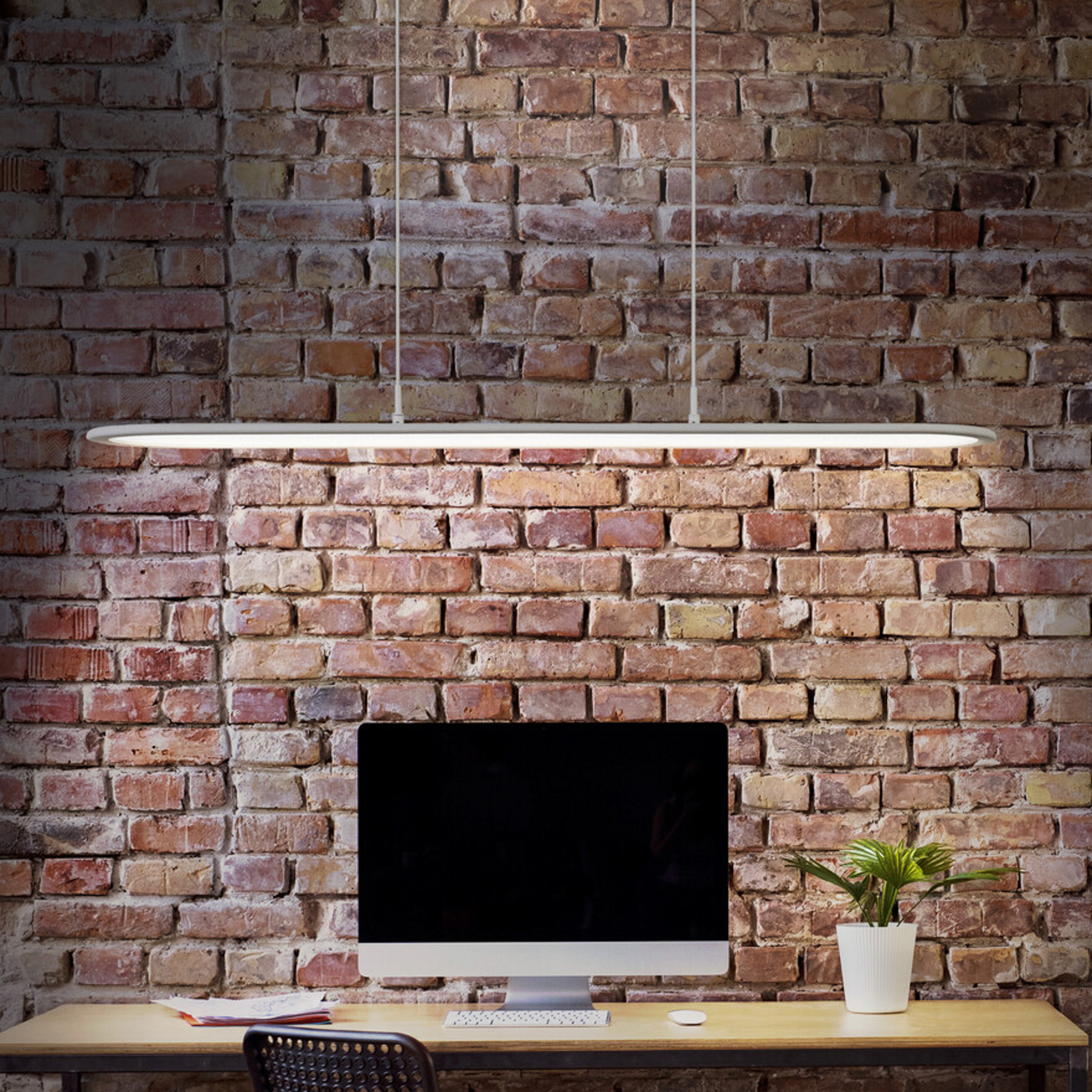 OSRAM LED-Pendellampe Office line Panel Ellipse weiß 940 DIM