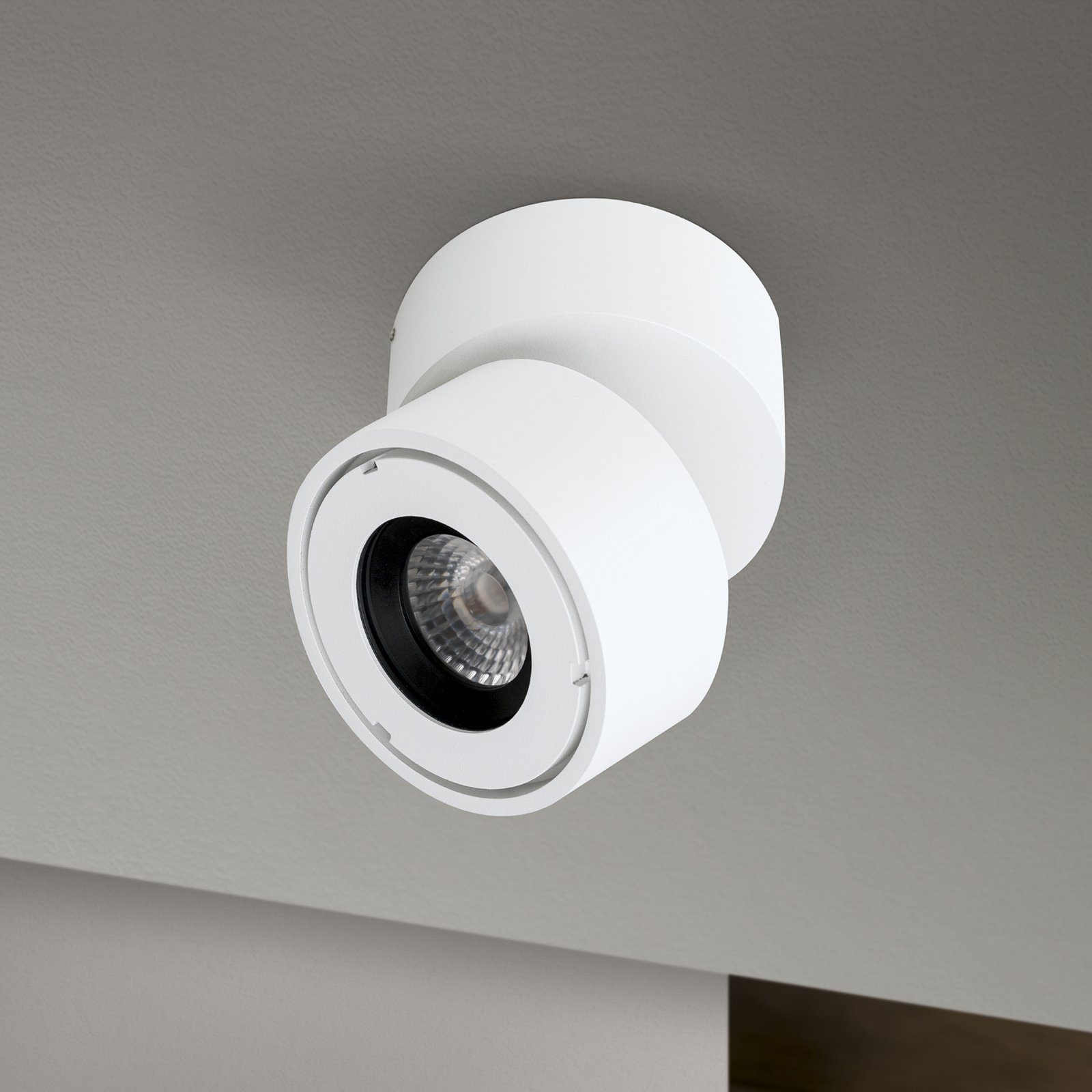 Harvey buitenspot LED, wit, Ø 10 cm, gegoten aluminium