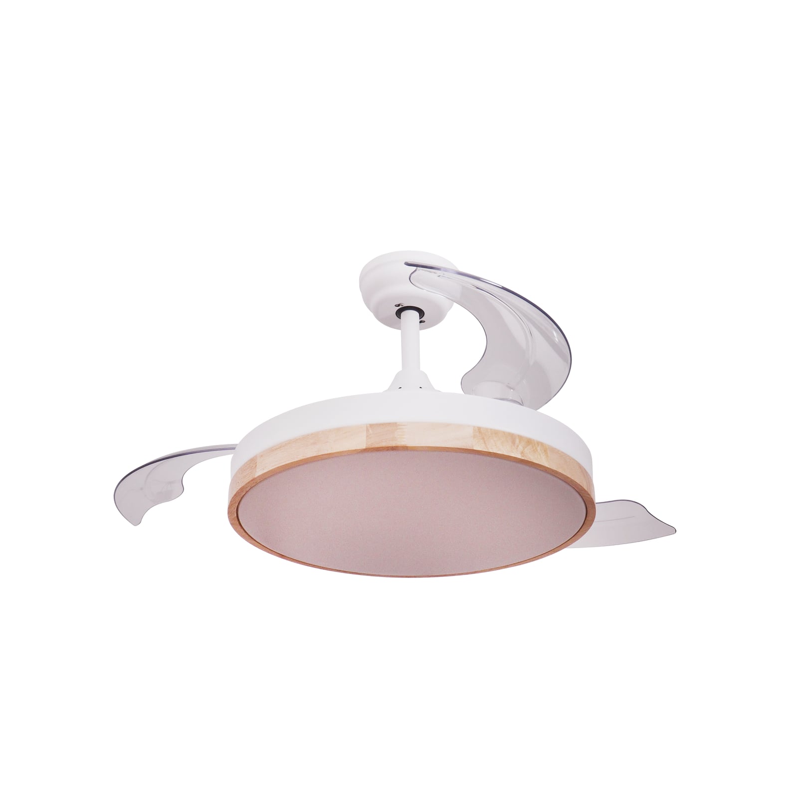 Ventilateur de plafond LED Oras, blanc, courant continu, silencieux, Ø 107 cm -