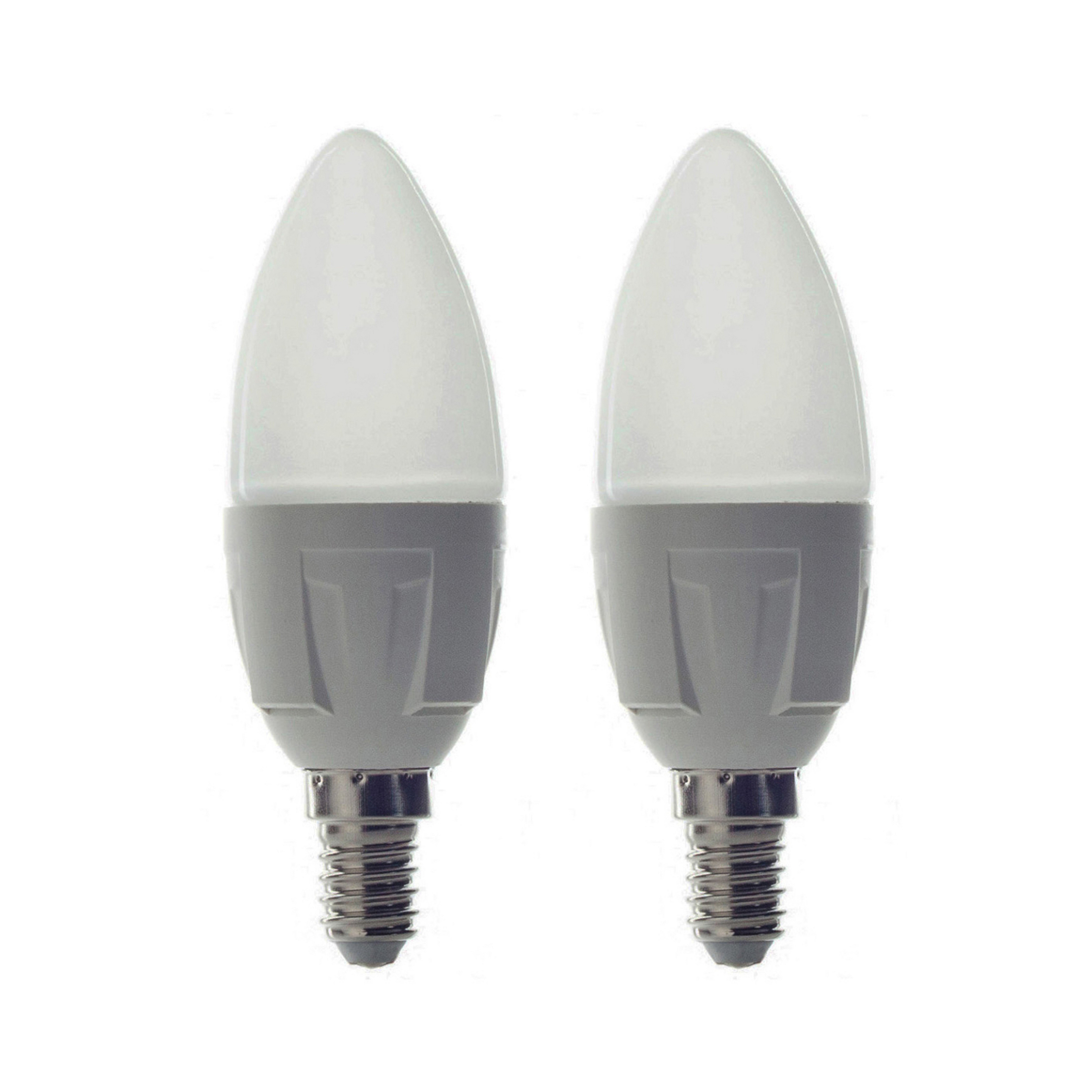 LED izzó, E14, 4,9 W, matt, 3000 K, 2 darabos készlet