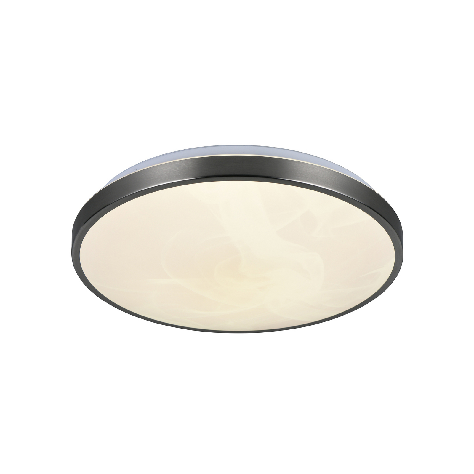 LED griestu lampa „Fena“, matēts niķelis, Ø 38 cm, metāls, IP44 LED griestu lampa „Fena“, matēts niķelis, Ø 38 cm, metāls, IP44