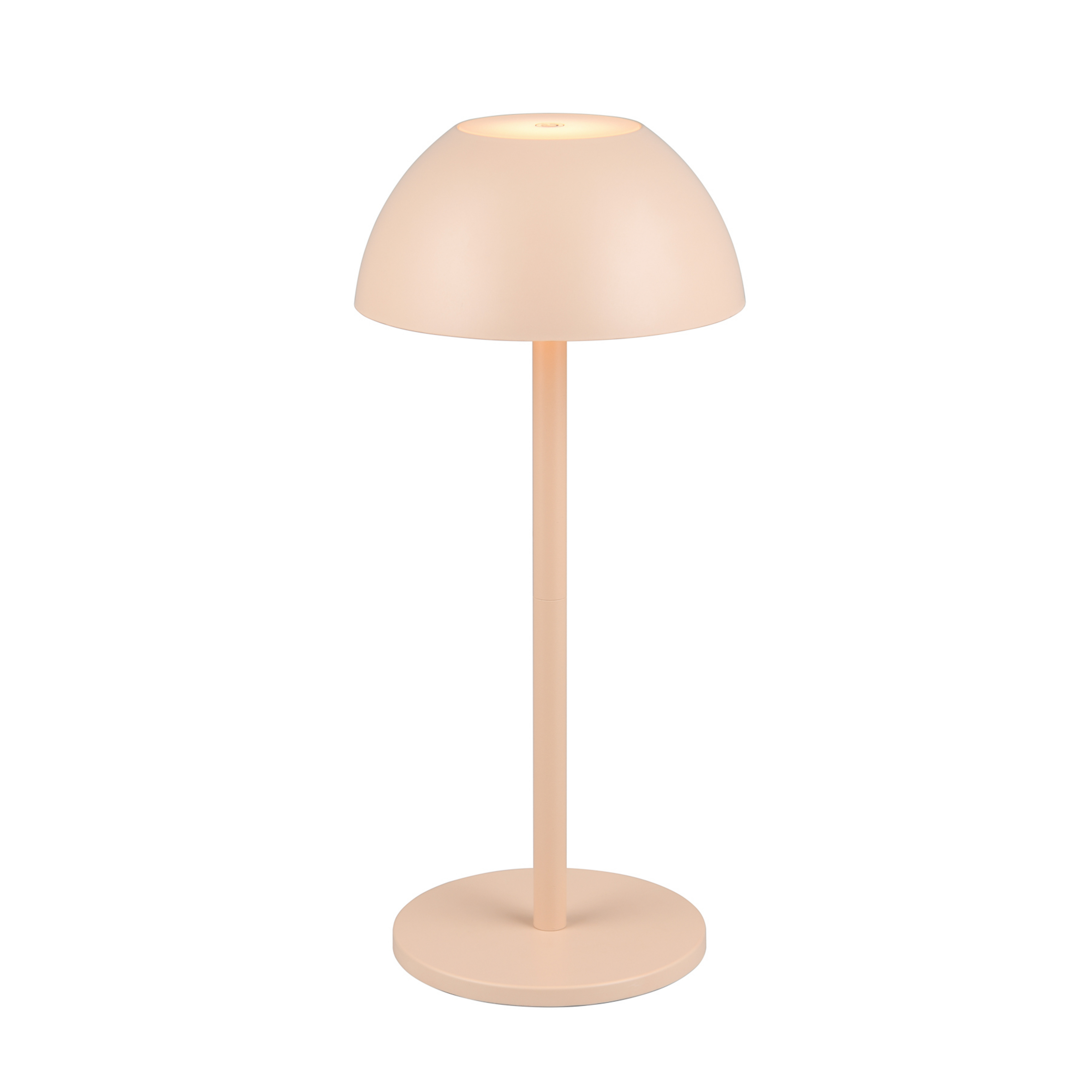 Lampe de table LED rechargeable Ricardo, sable, hauteur 30 cm, plastique