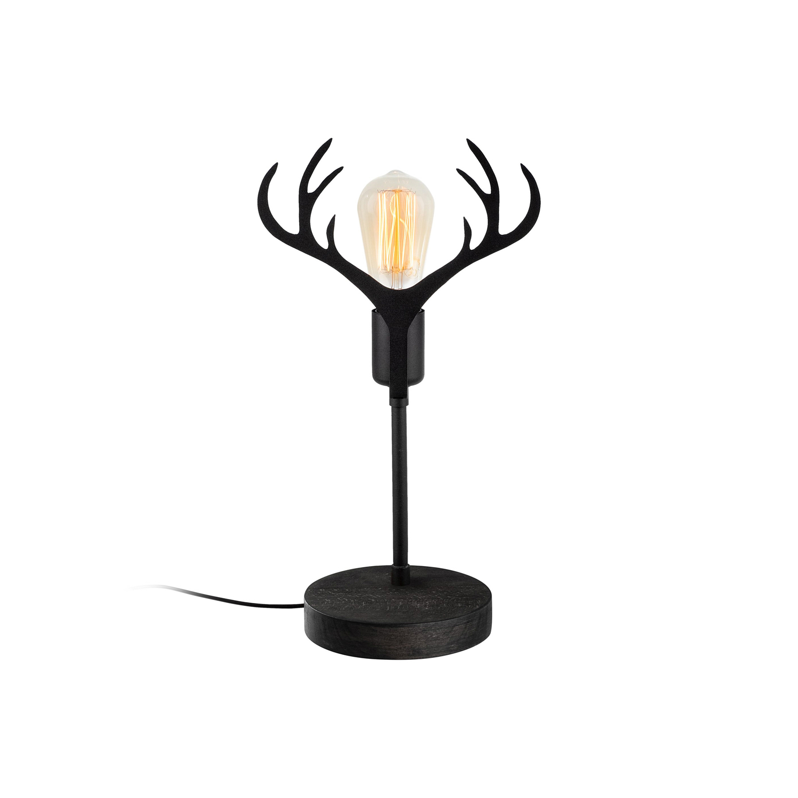 Lámpara de mesa GMN-000011 astas de ciervo negro