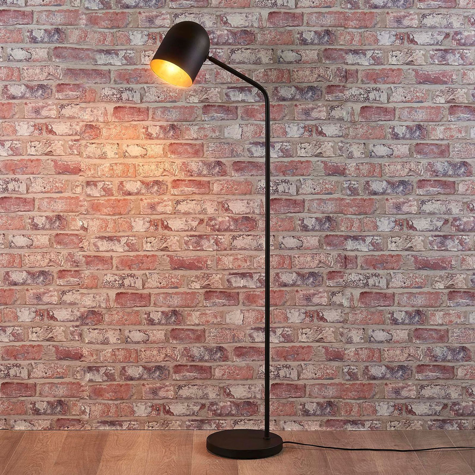 Morik Lampadaire Black/Gold - Lindby