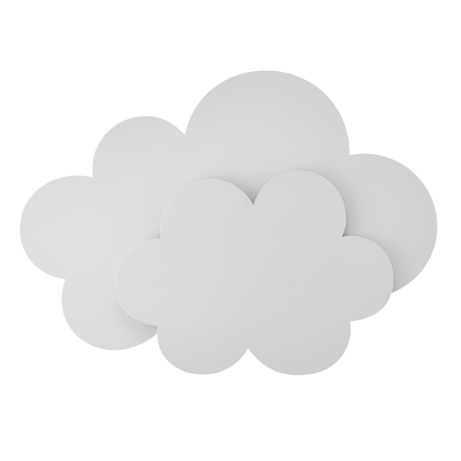 Applique murale LED Nuage avec fiche, blanc, bois, intensité variable