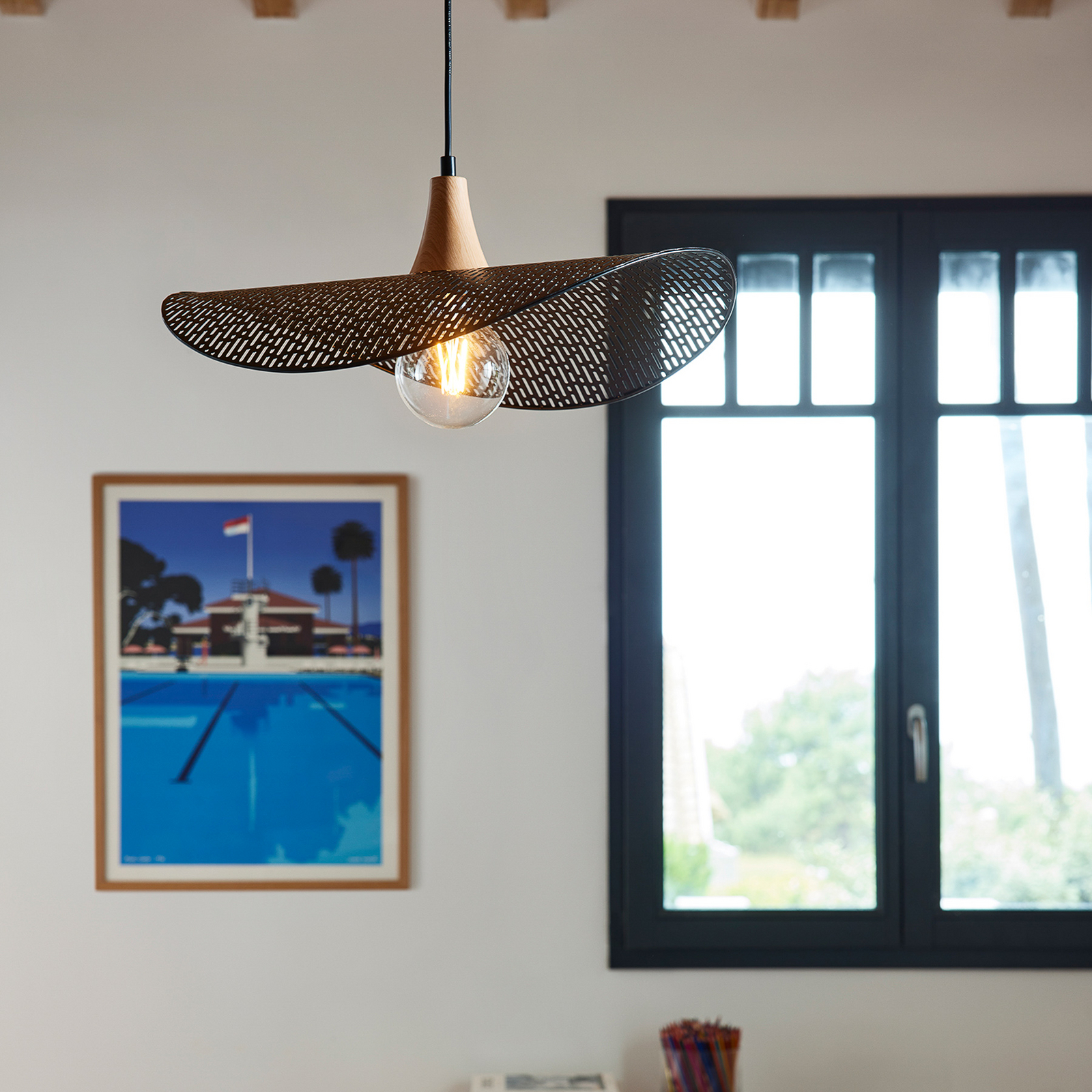 Honu lampa za vješanje, crna, Ø 48 cm - Corep SAS Honu lampa za vješanje, crna, Ø 48 cm - Corep SAS