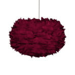 UMAGE Eos medium Pendelleuchte Federn rot