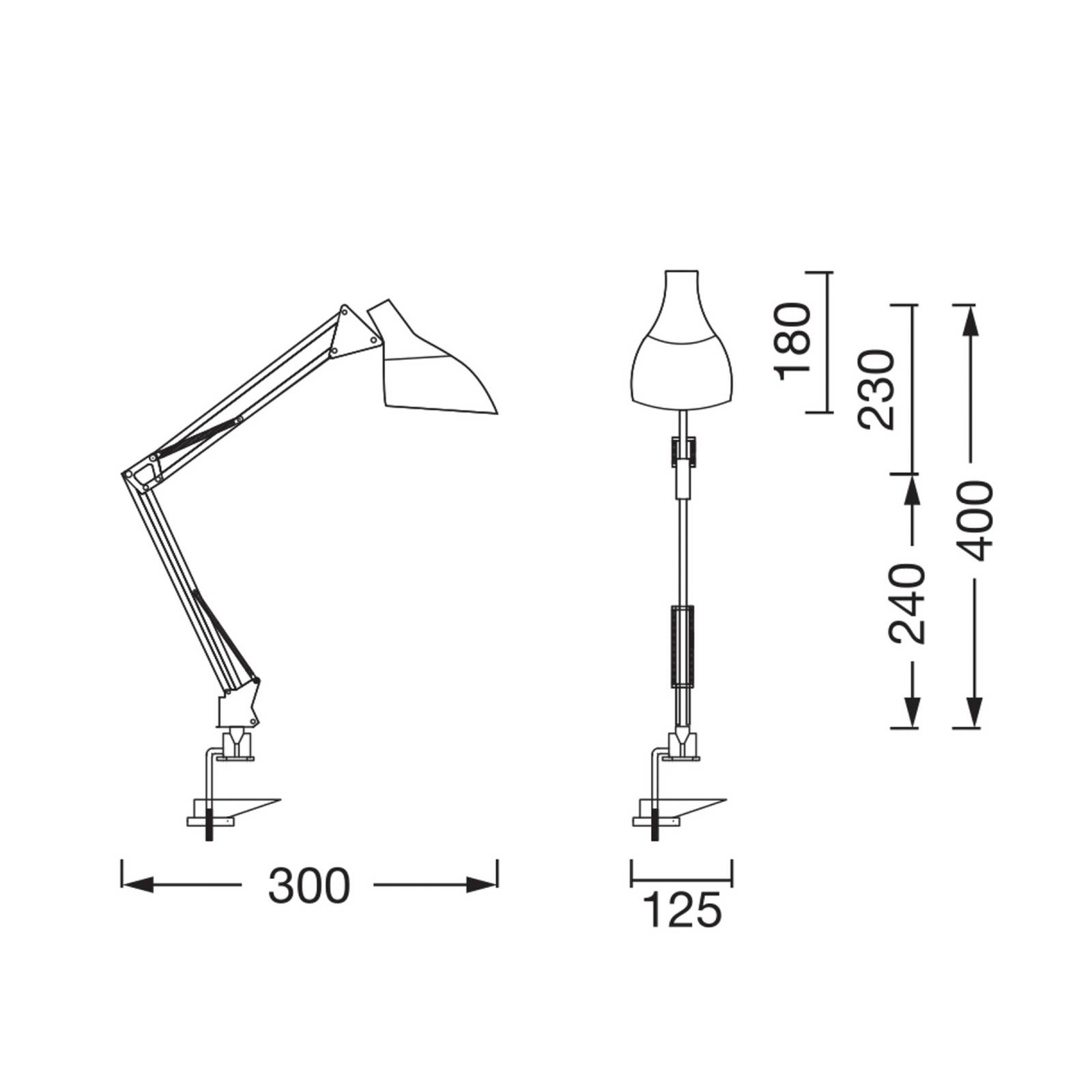 Lampa z klipsem OSRAM Office Line Desk Pear Clip, biała, E27