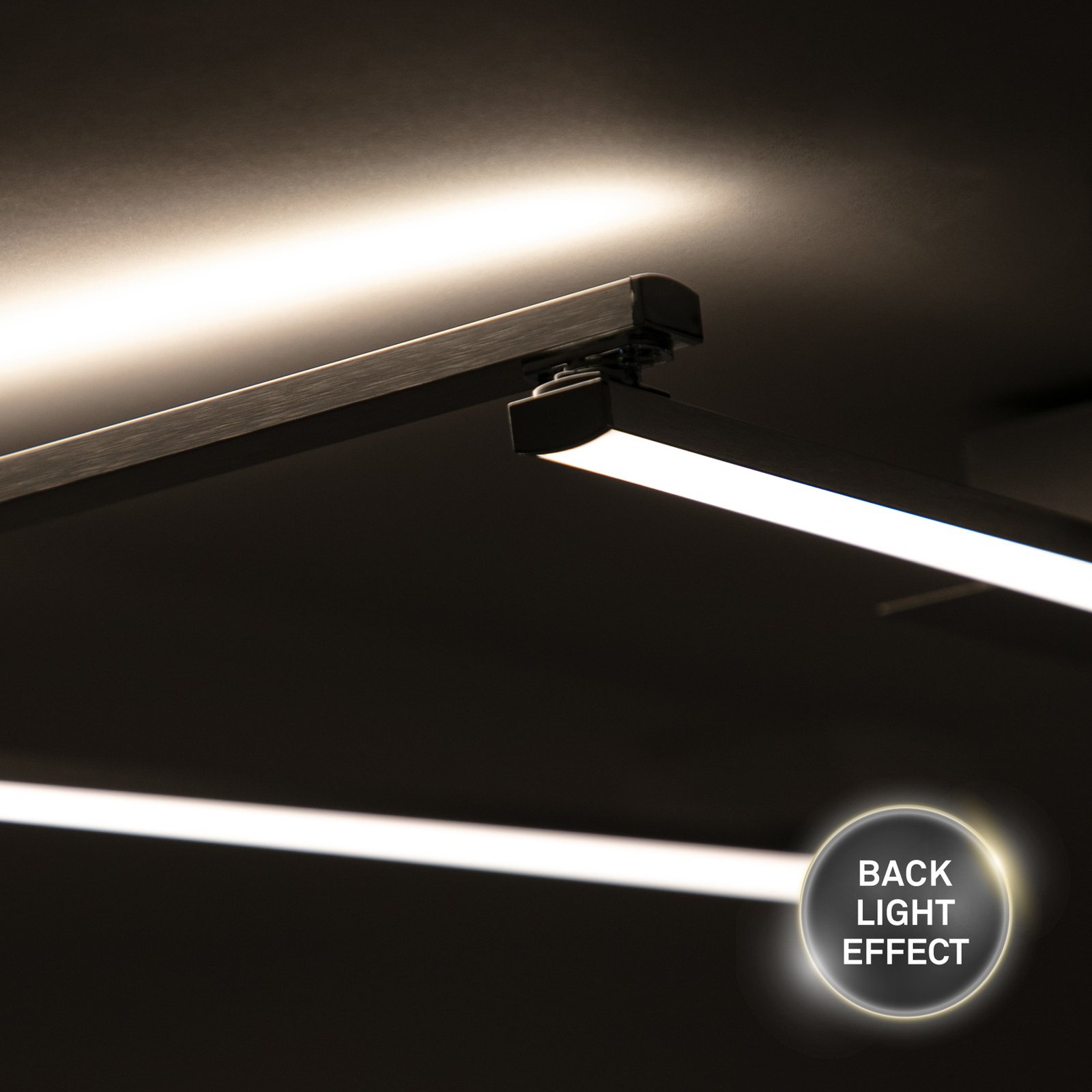 Staff LED ceiling light, silver, 3,000 K