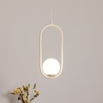 Hängeleuchte Dione, opal/creme, 1-flammig