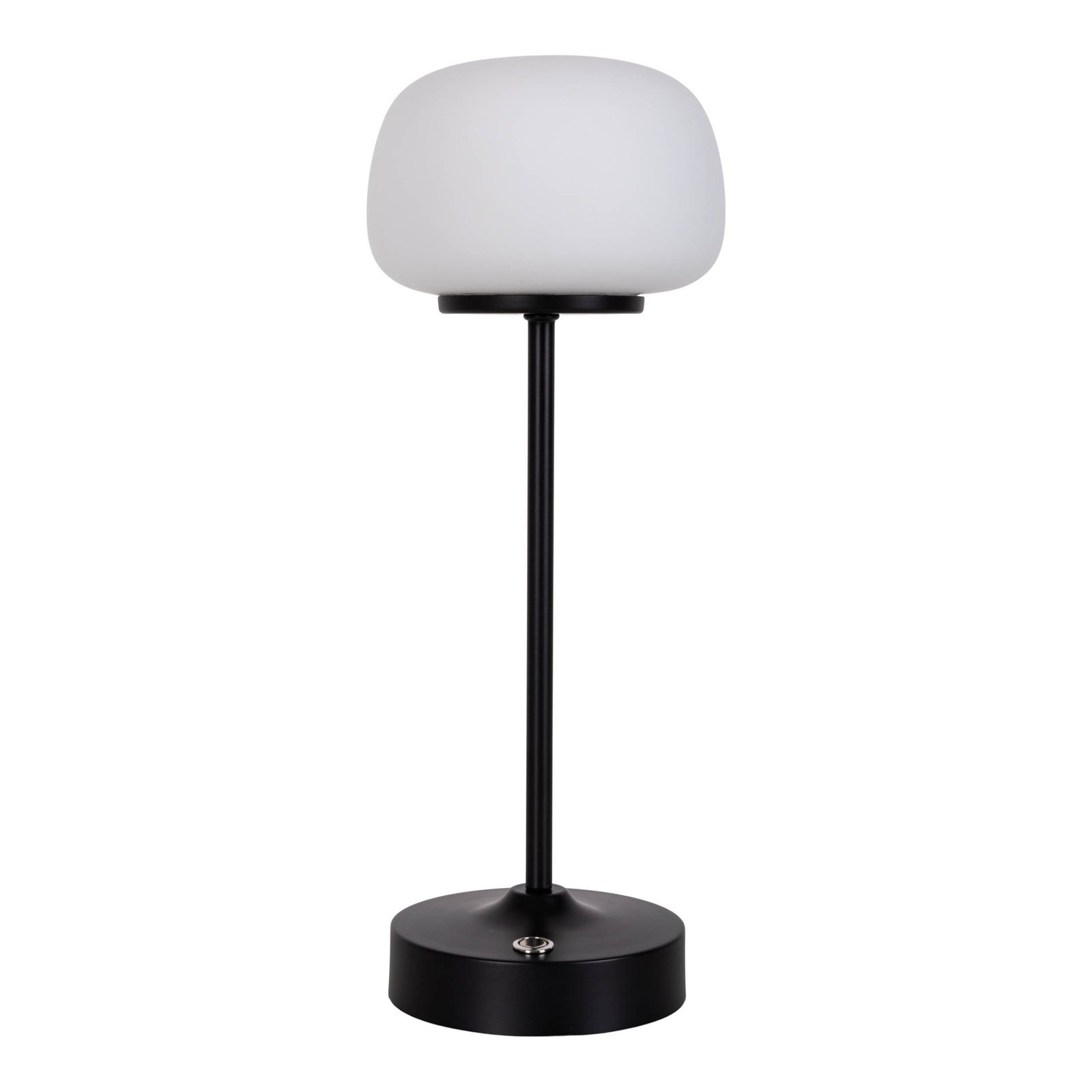 Candeeiro de mesa LED recarregável Pina preto 27,8 cm metal/vidro Tato