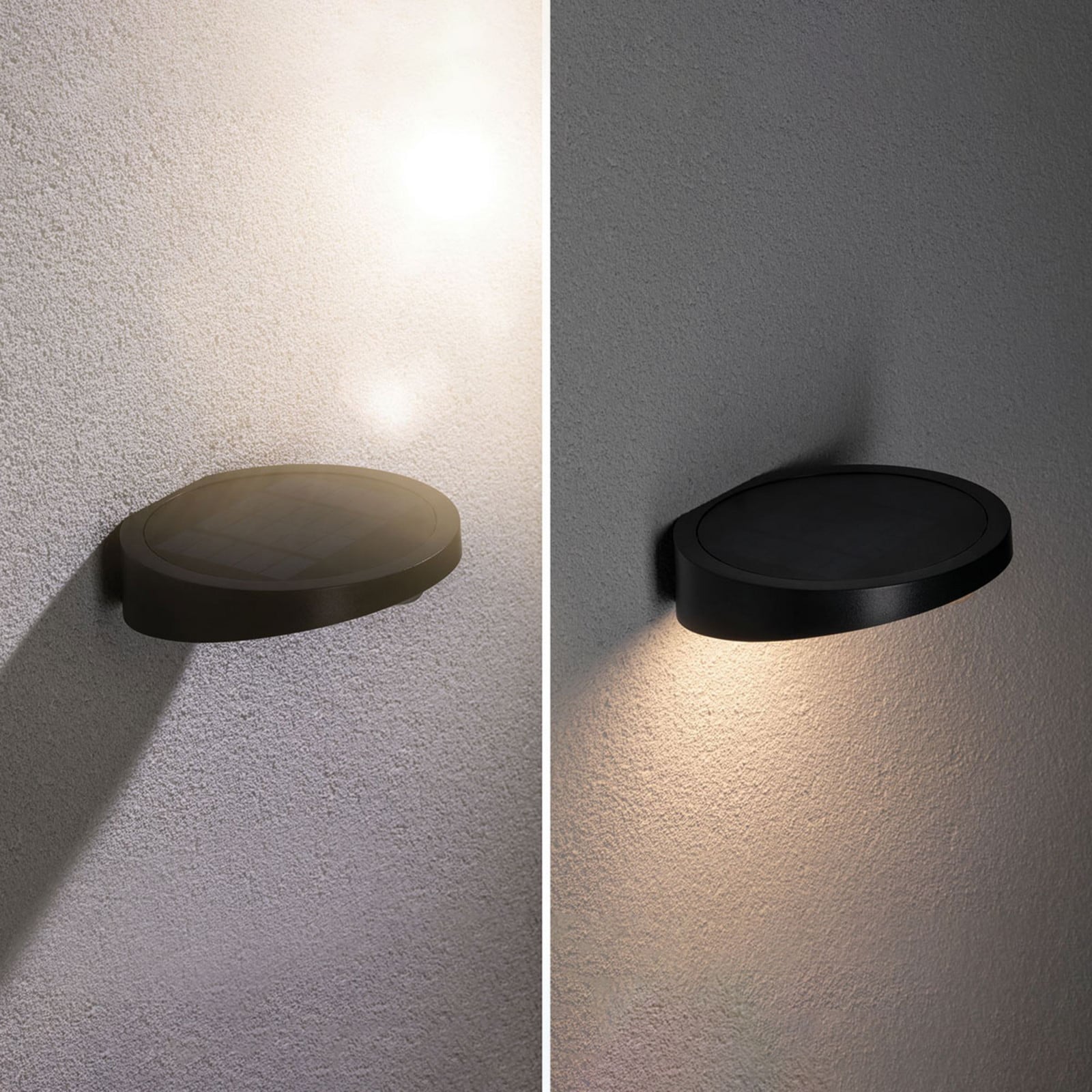 Ryse LED-solcellsv&auml;gglampa f&ouml;r utomhusbruk, antracit Paulmann - Modern - Plast - Rund