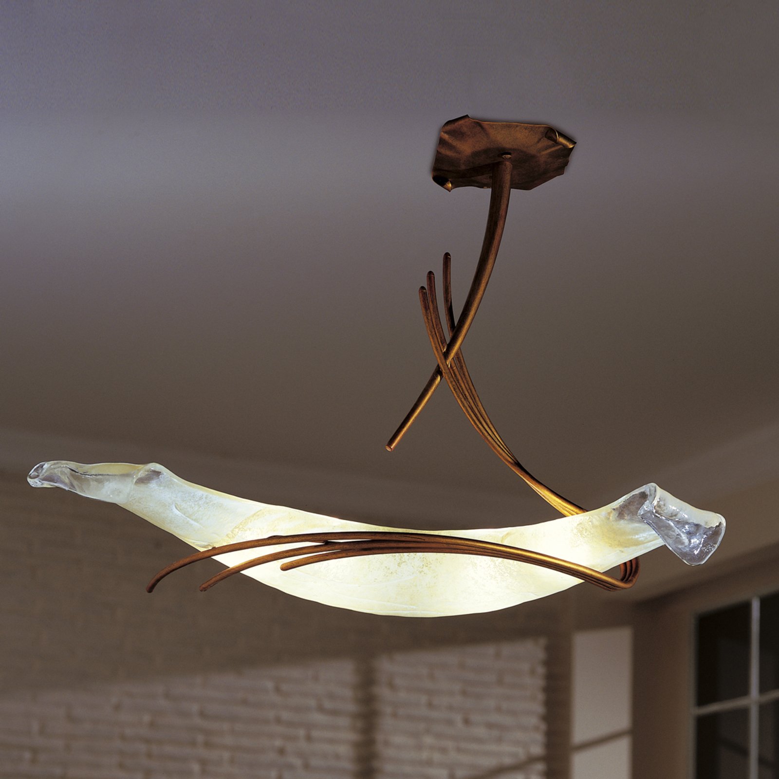 Designer ceiling light ROMA 60 antique brown