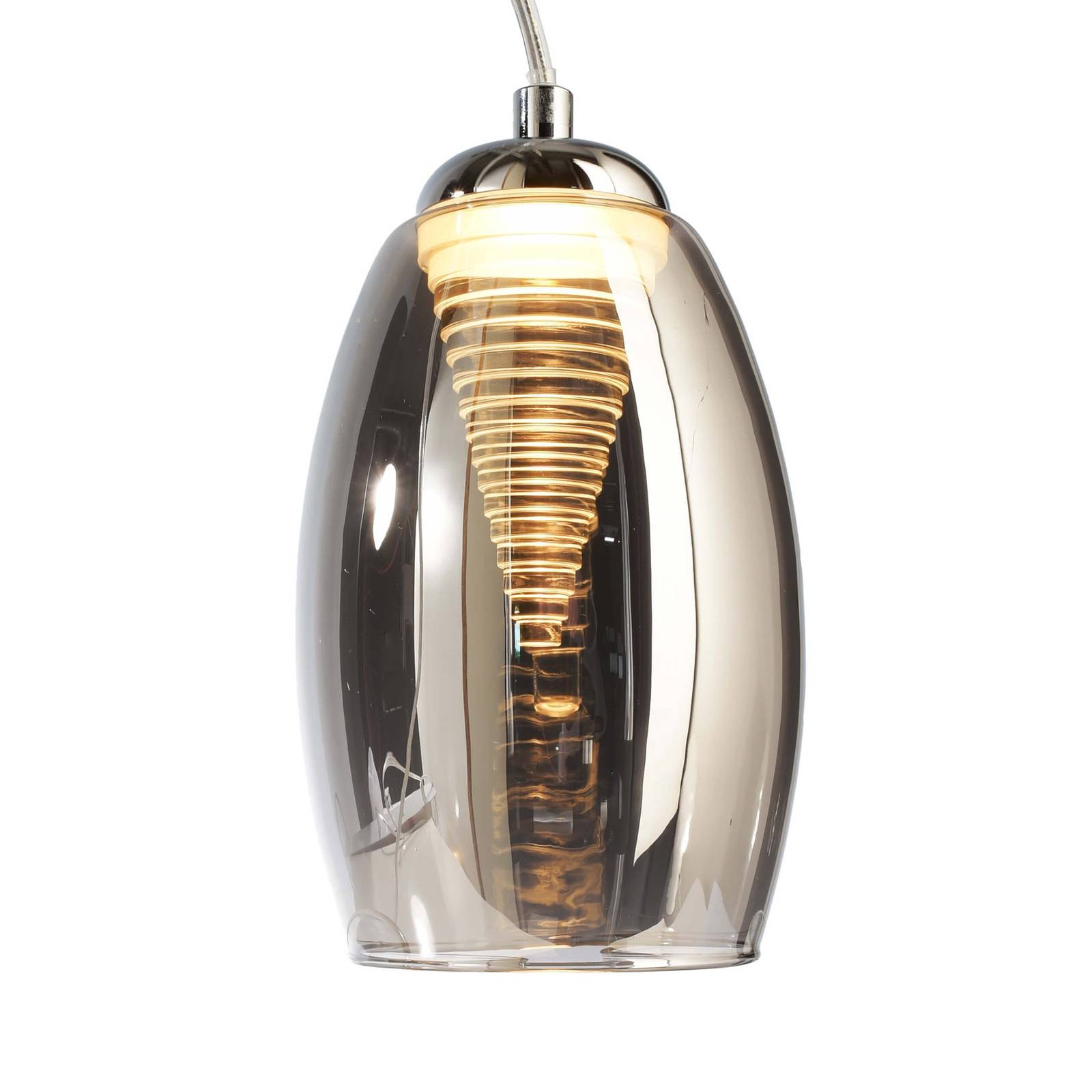Szklana lampa wisząca LED Electra, 3-punktowa