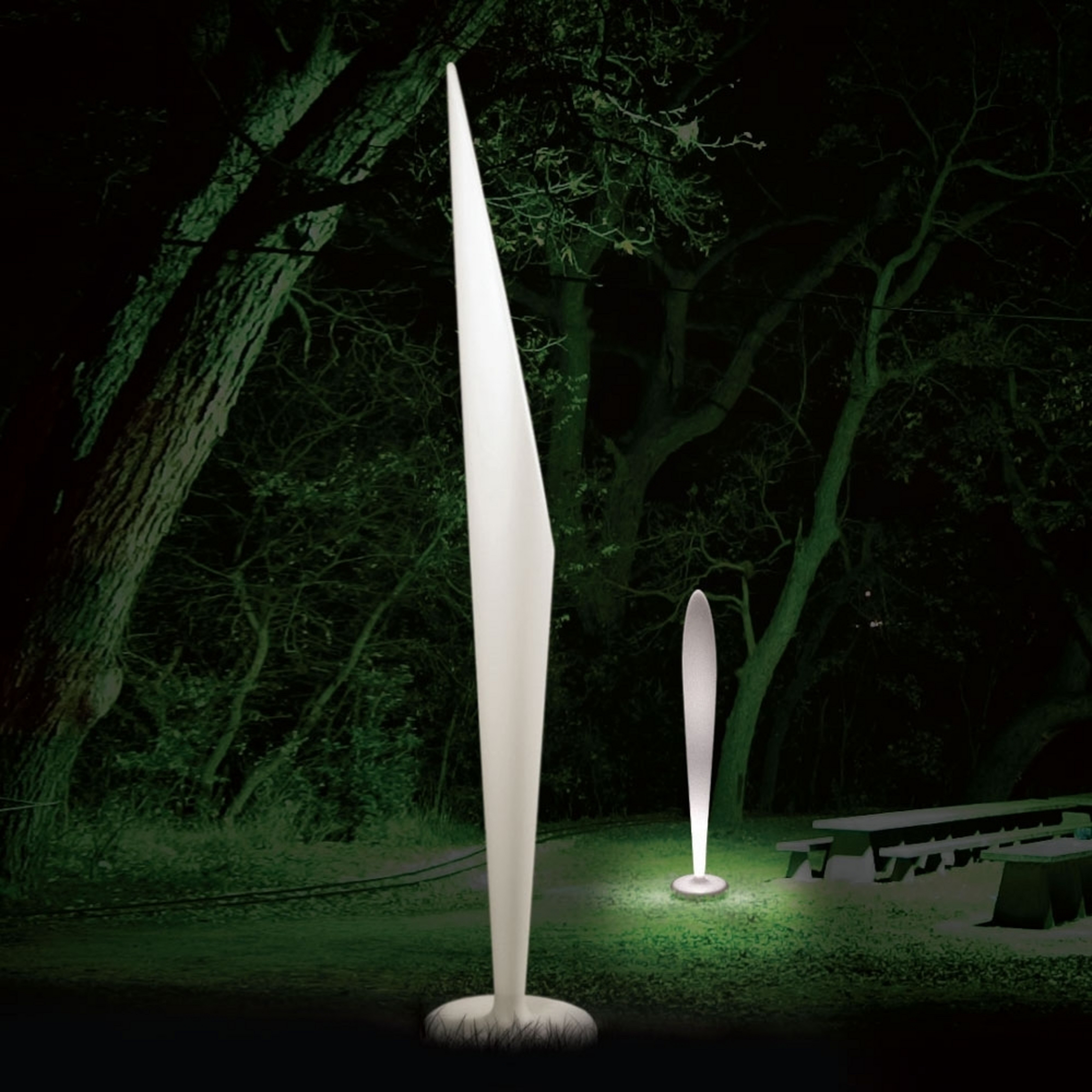Designová stojací lampa Peggy venkovní, GU10